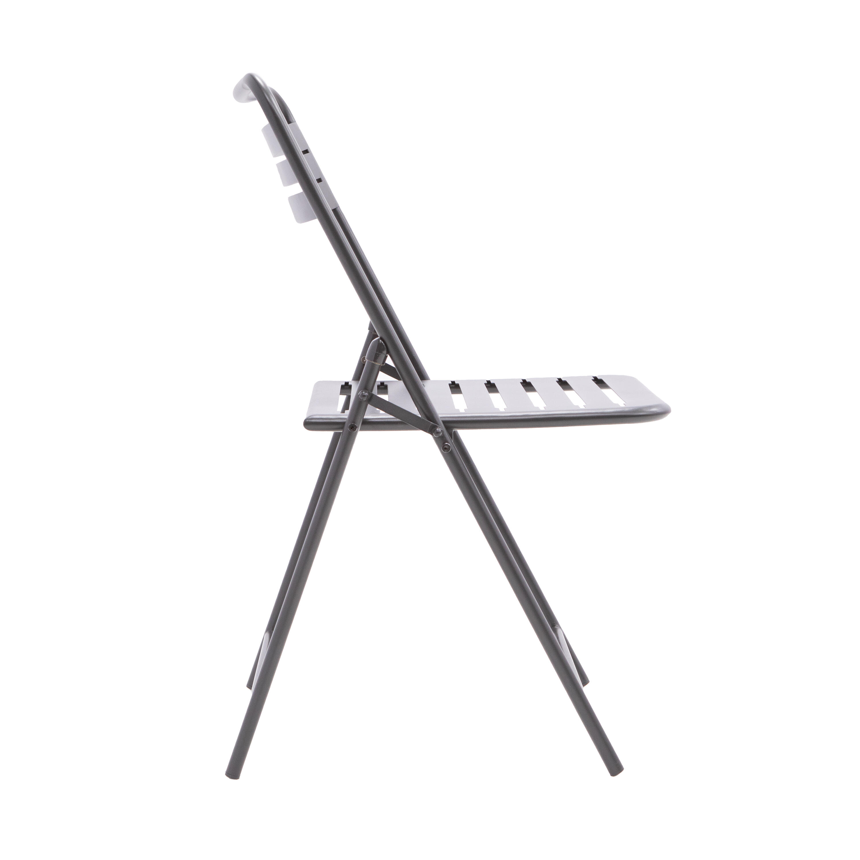 Lot 2 chaises pliantes anthracite Café II NATERIAL - 9