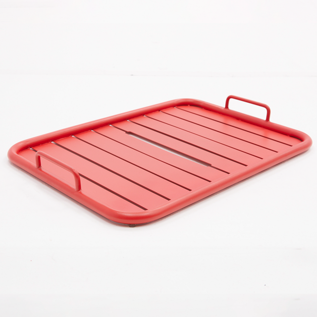 Bandeja NATERIAL Café II de acero rojo de Ø 63 cm