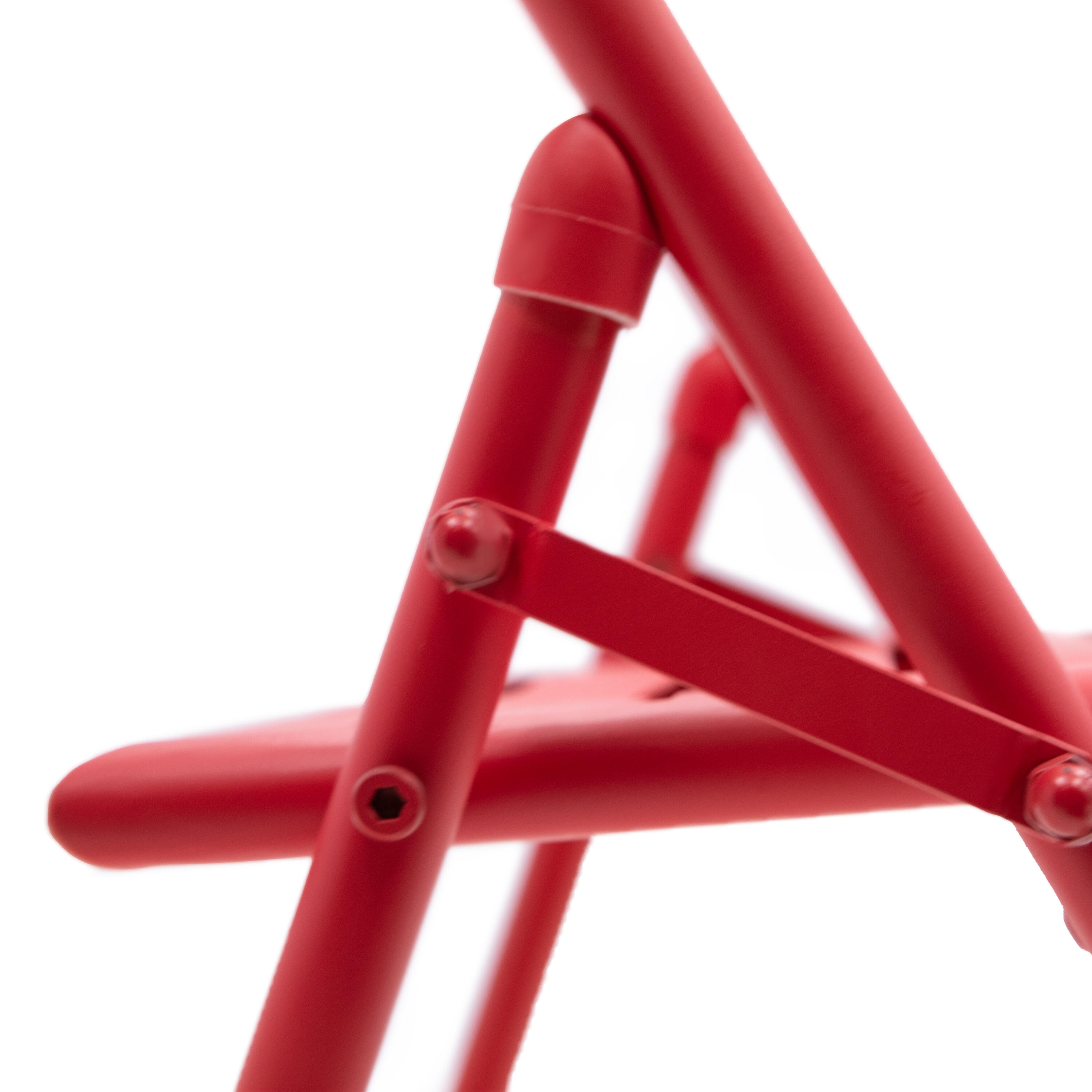 Set de 2 sillas de jardín NAERIAL Café II de acero rojo - 15