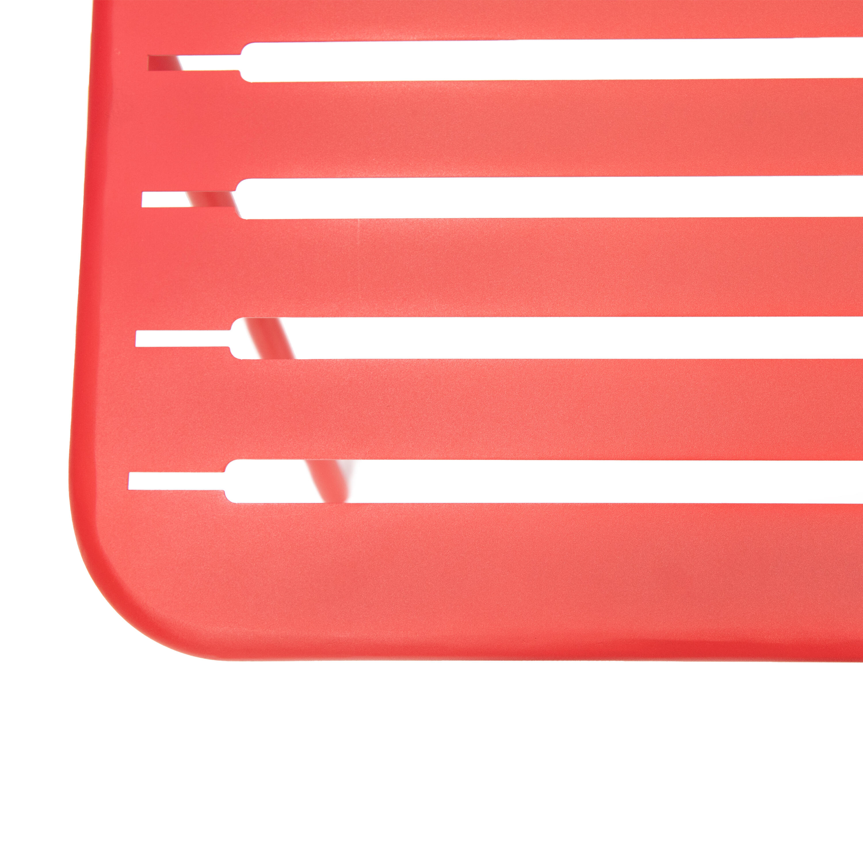 Set de 2 sillas de jardín NAERIAL Café II de acero rojo - 14