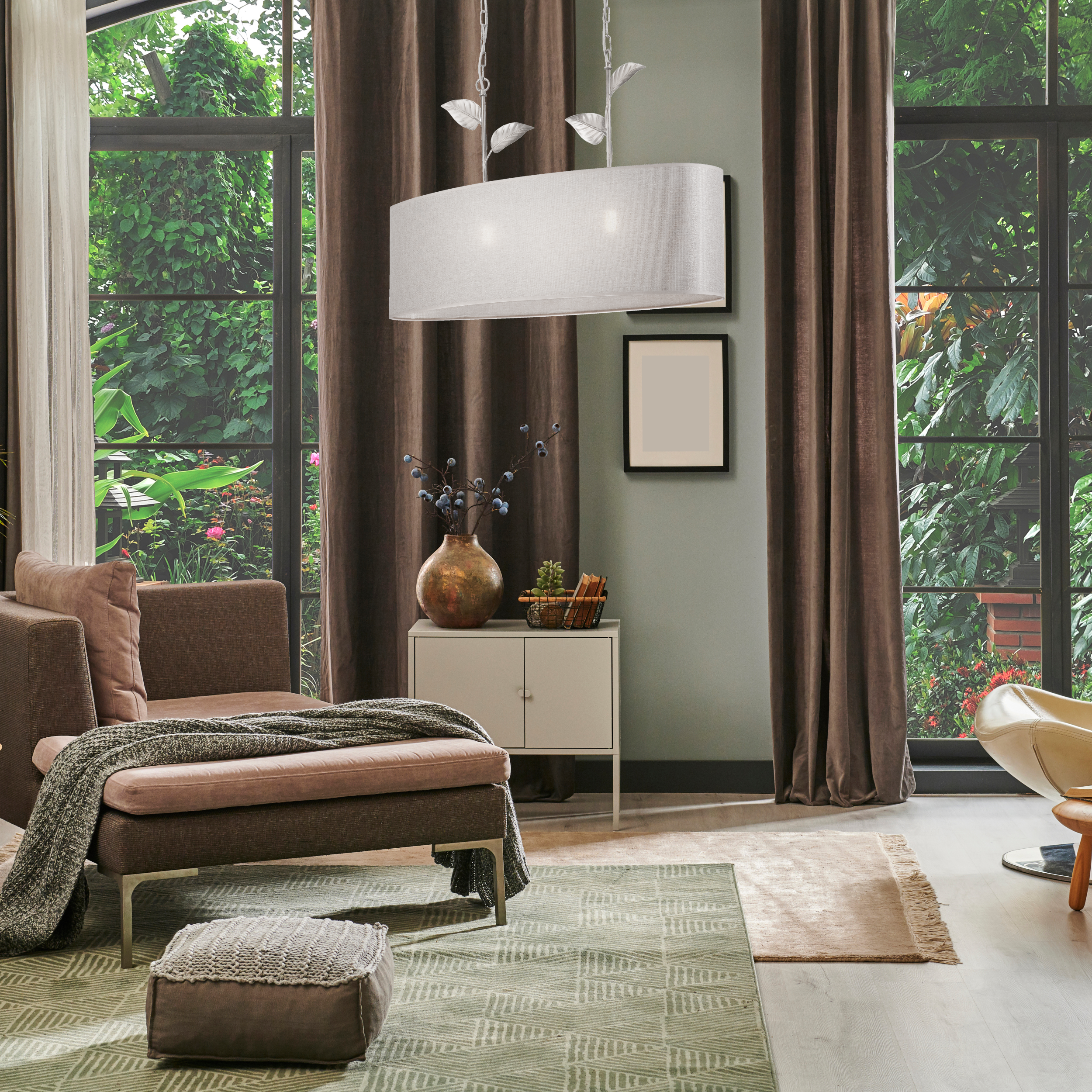 Lampa wisząca Noemi srebrna 2 x E27 Lamkur - 2