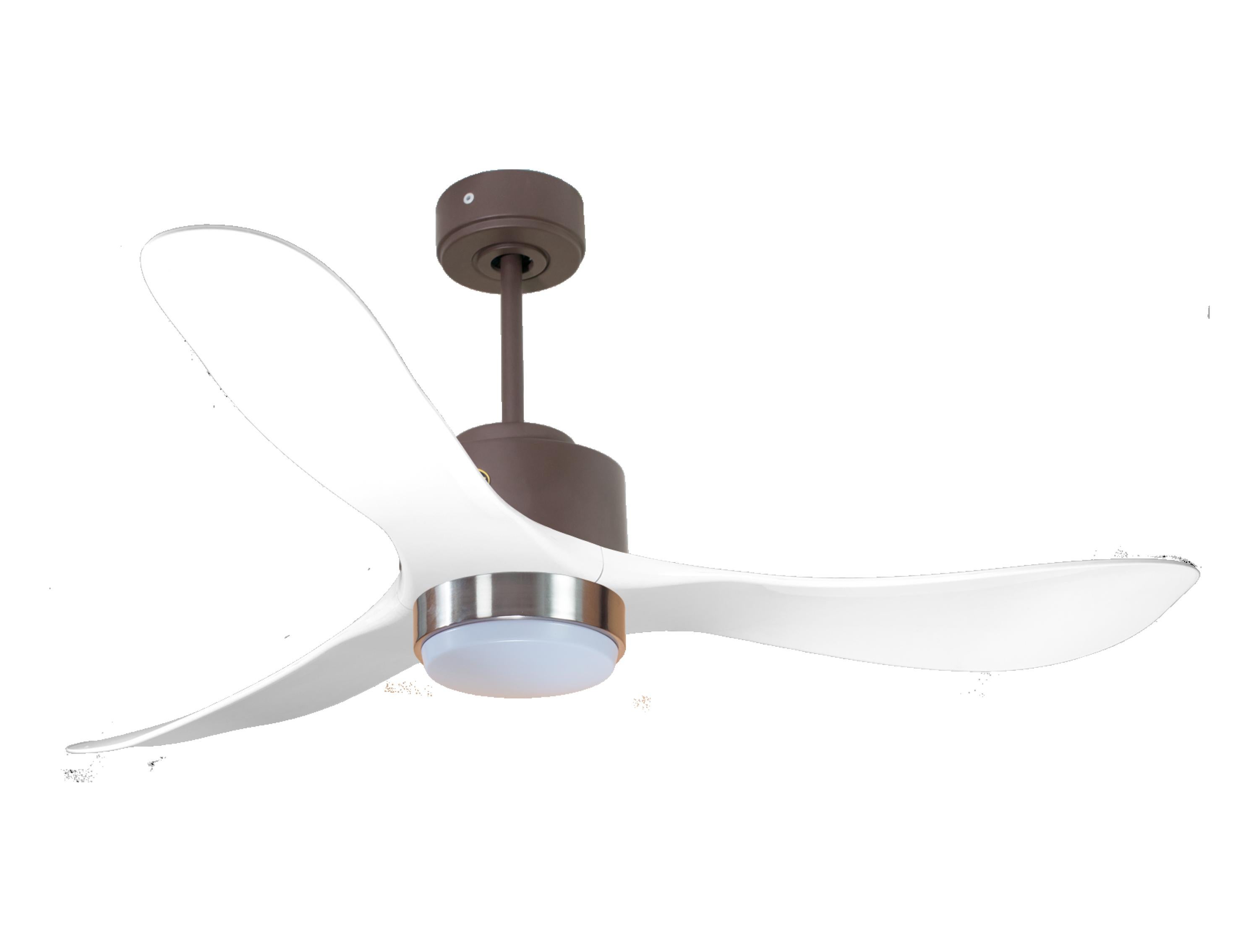 Ventilador de techo con luz motor dc cora d132 02 14 17 purline plata 132 cm