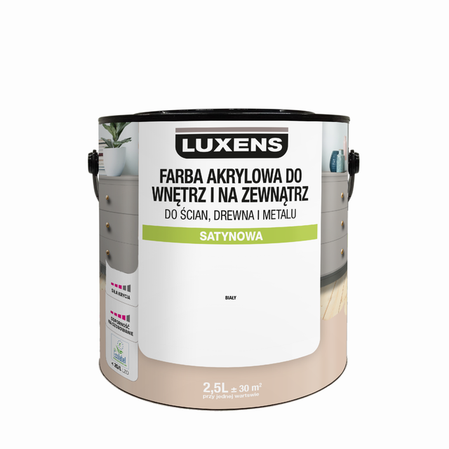 Emalia akrylowa 2.5 l White Satynowa Luxens