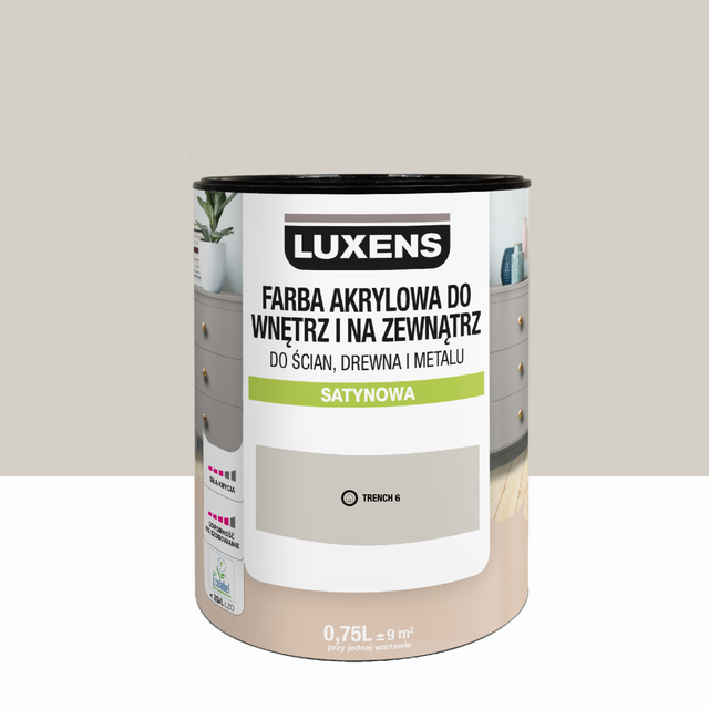 Emalia akrylowa 0.75 l Trench 6 Satynowa Luxens