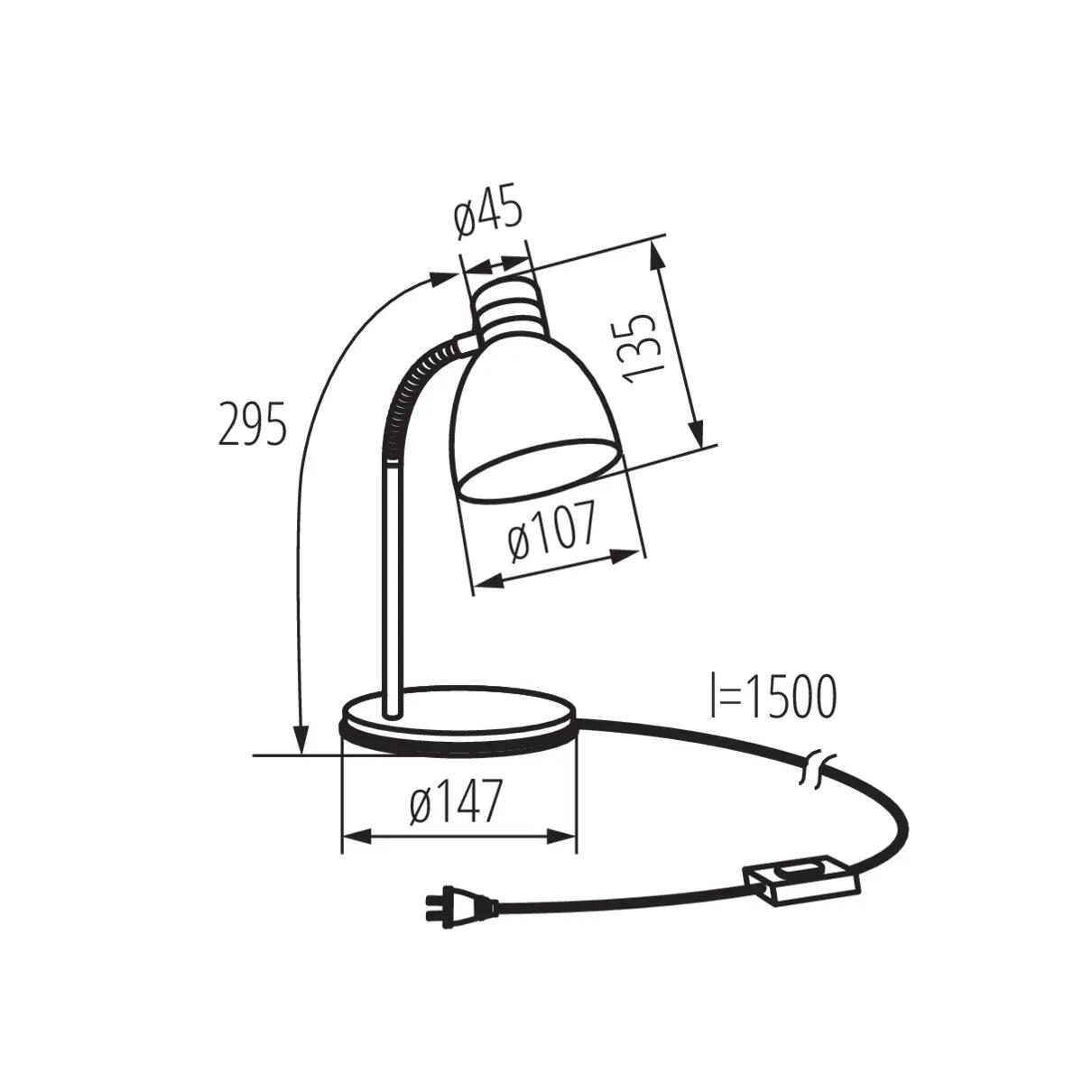 Lampka biurkowa Zara biała E14 Kanlux - 5