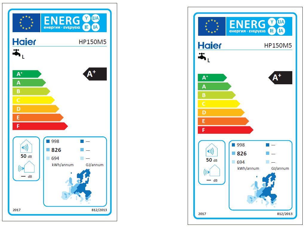 Aerotermo ACS HAIER HP150M5 para pared con 150L de capacidad
 - 5