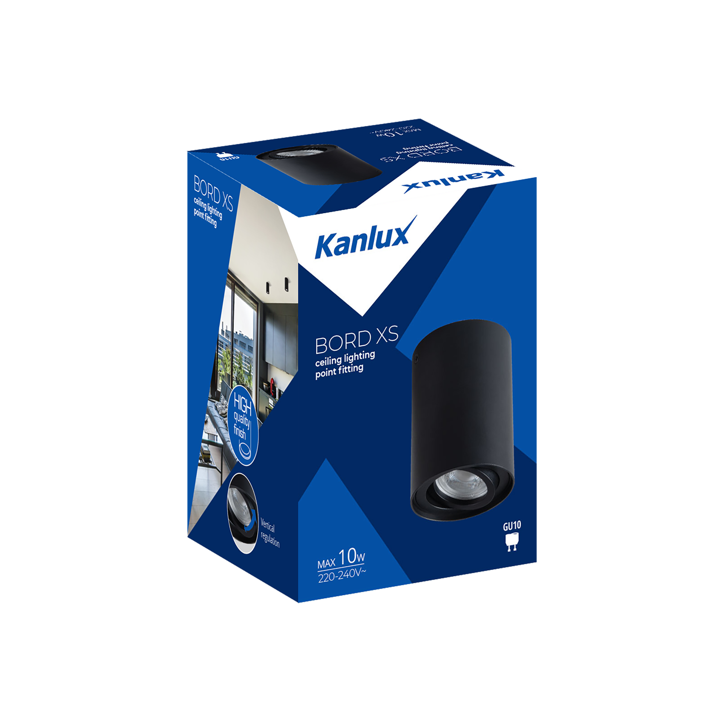 Oprawa natynkowa Bord XS czarna GU10 Kanlux - 5