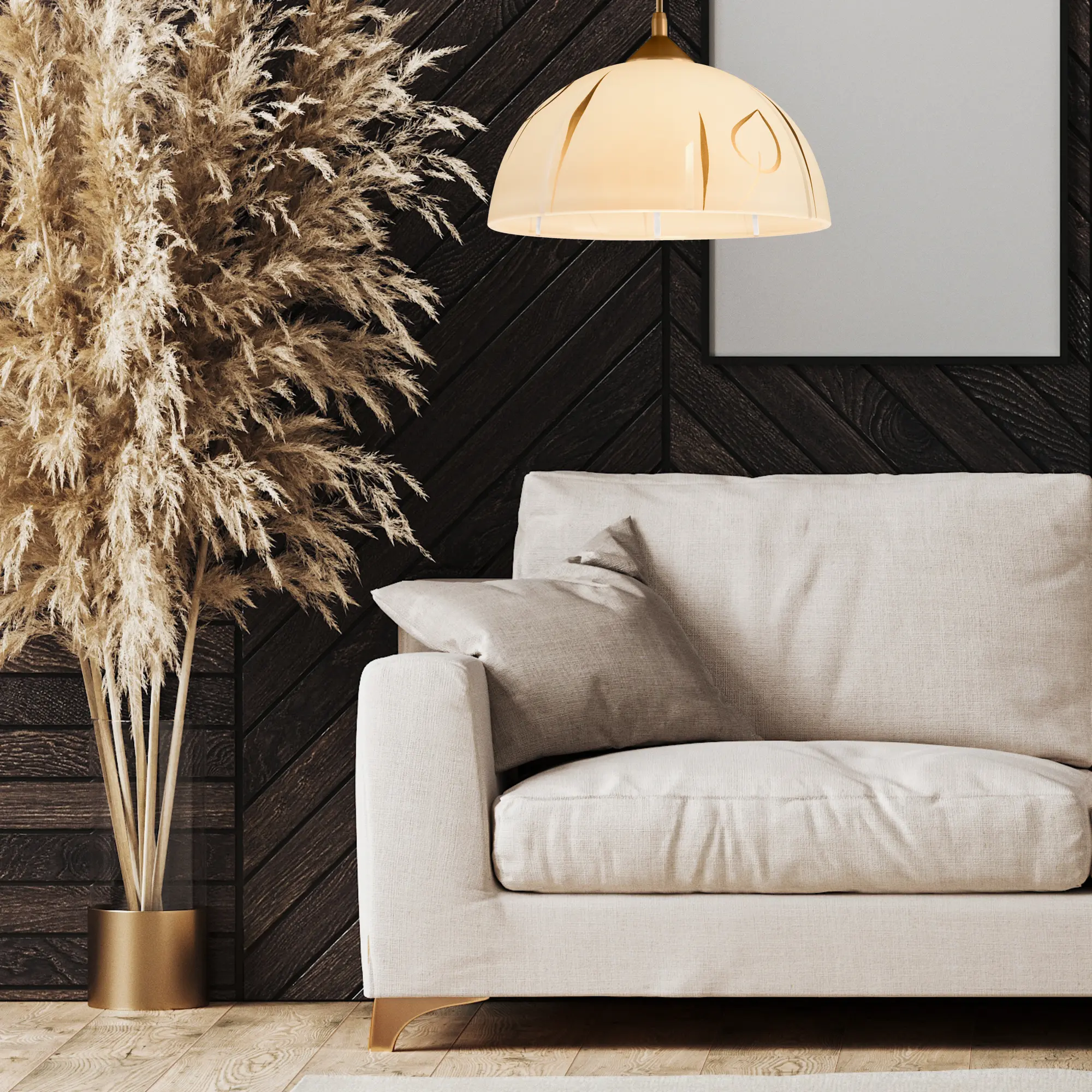 Lampa wisząca Marcy złota E27 Lamkur - 4