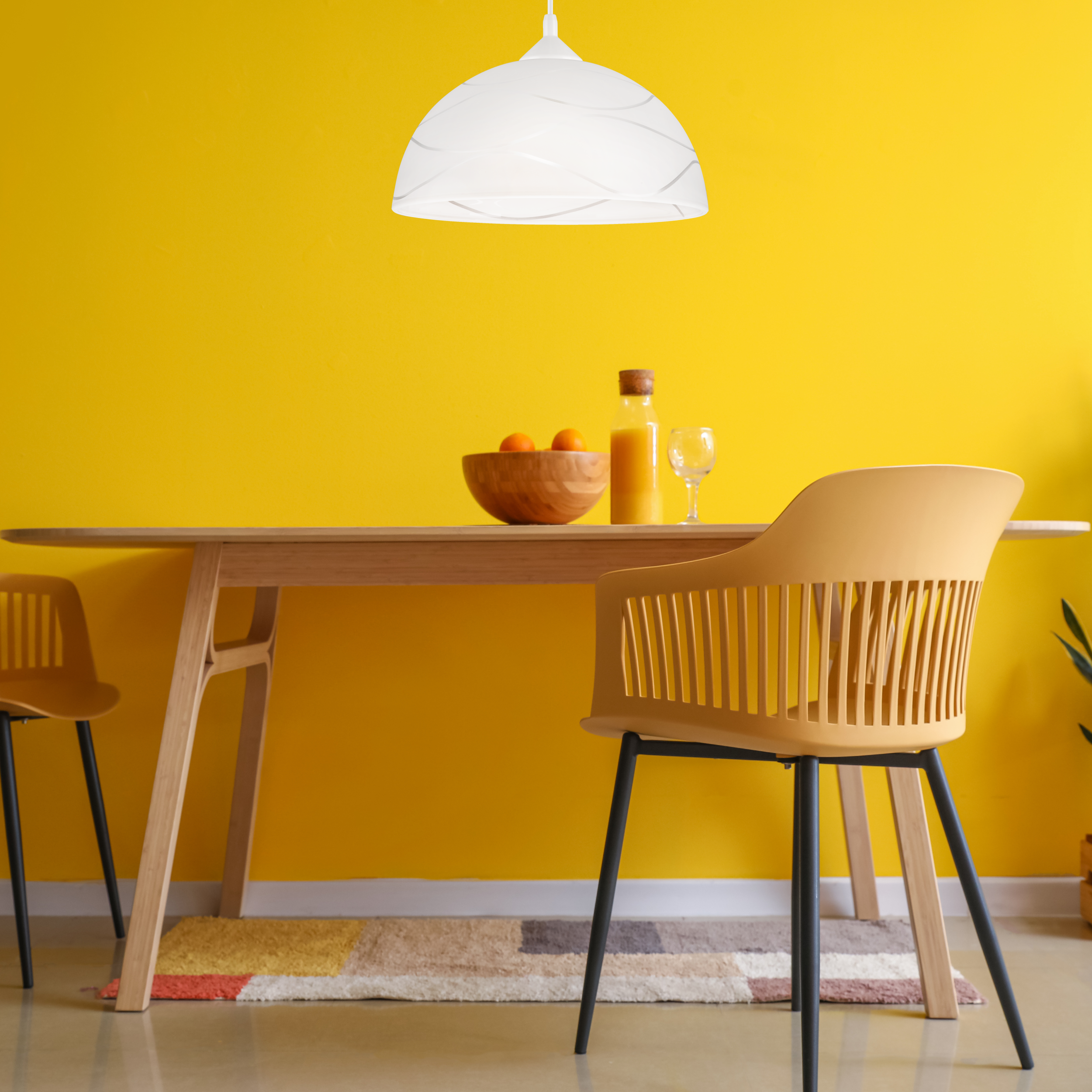 Lampa wisząca Sfera biała E27 Lamkur - 2