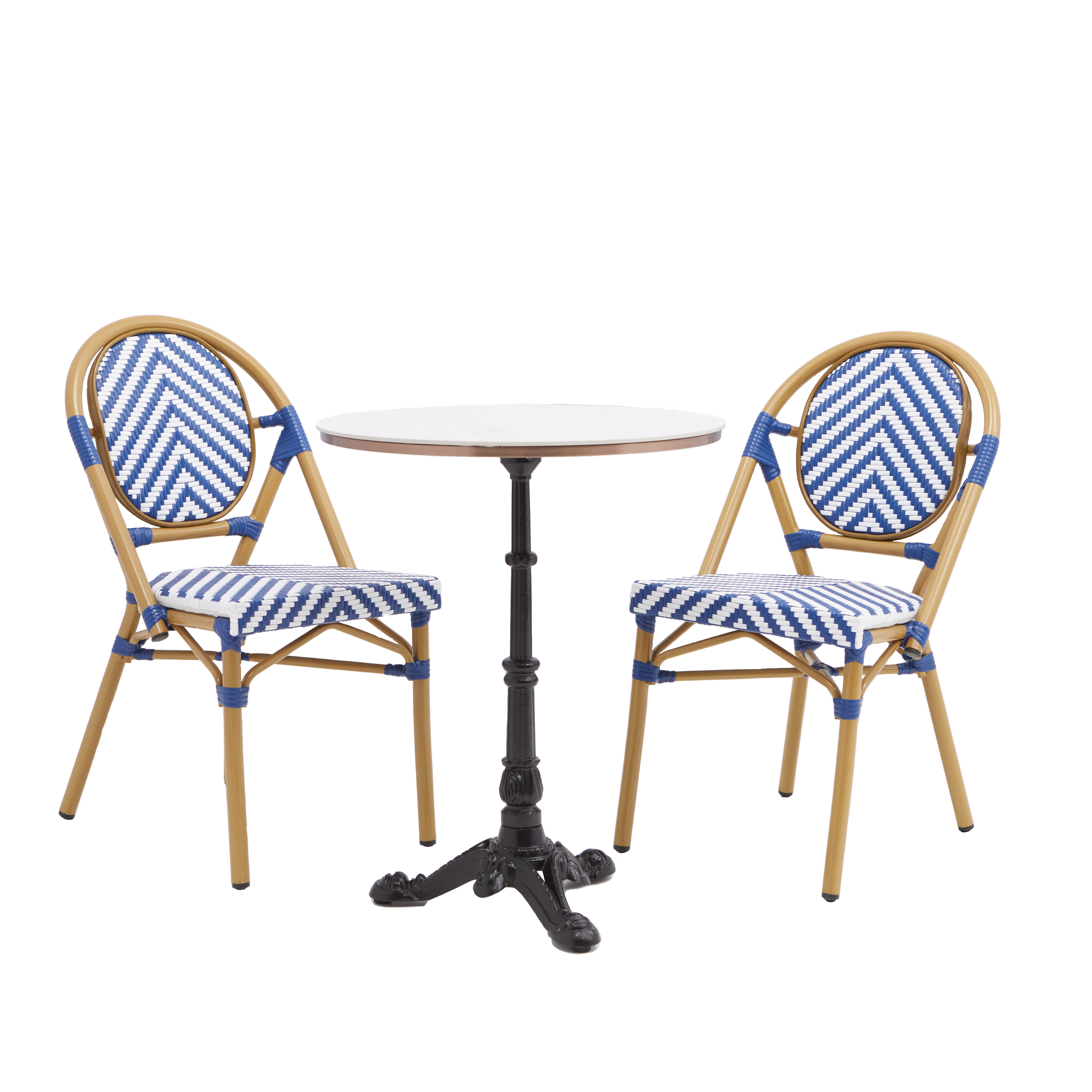 Mesa para jardim redonda 60 cm preto Naterial Paris - 27