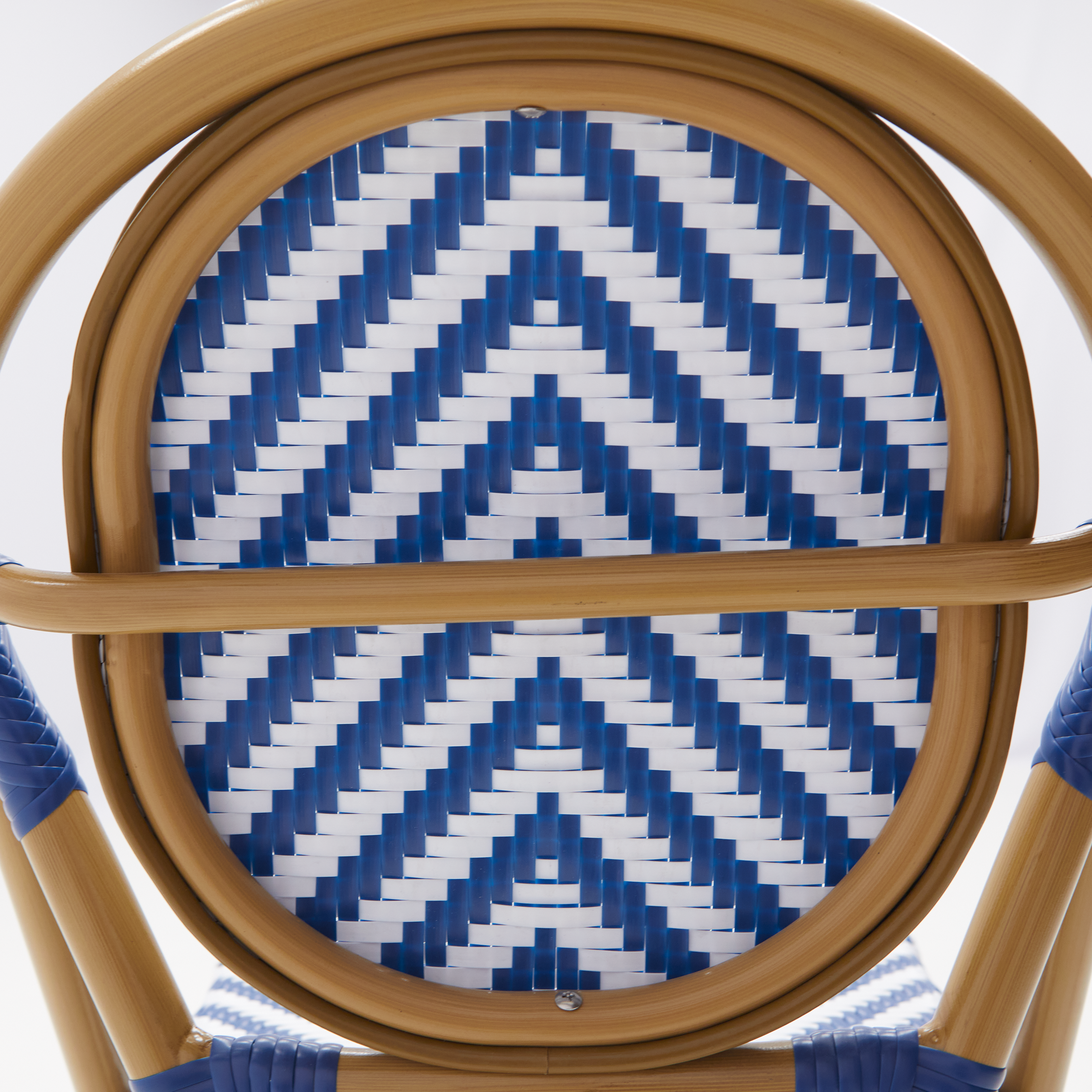 Chaise en aluminium et résine tressée, bleu et blanc Paris NATERIAL - 10