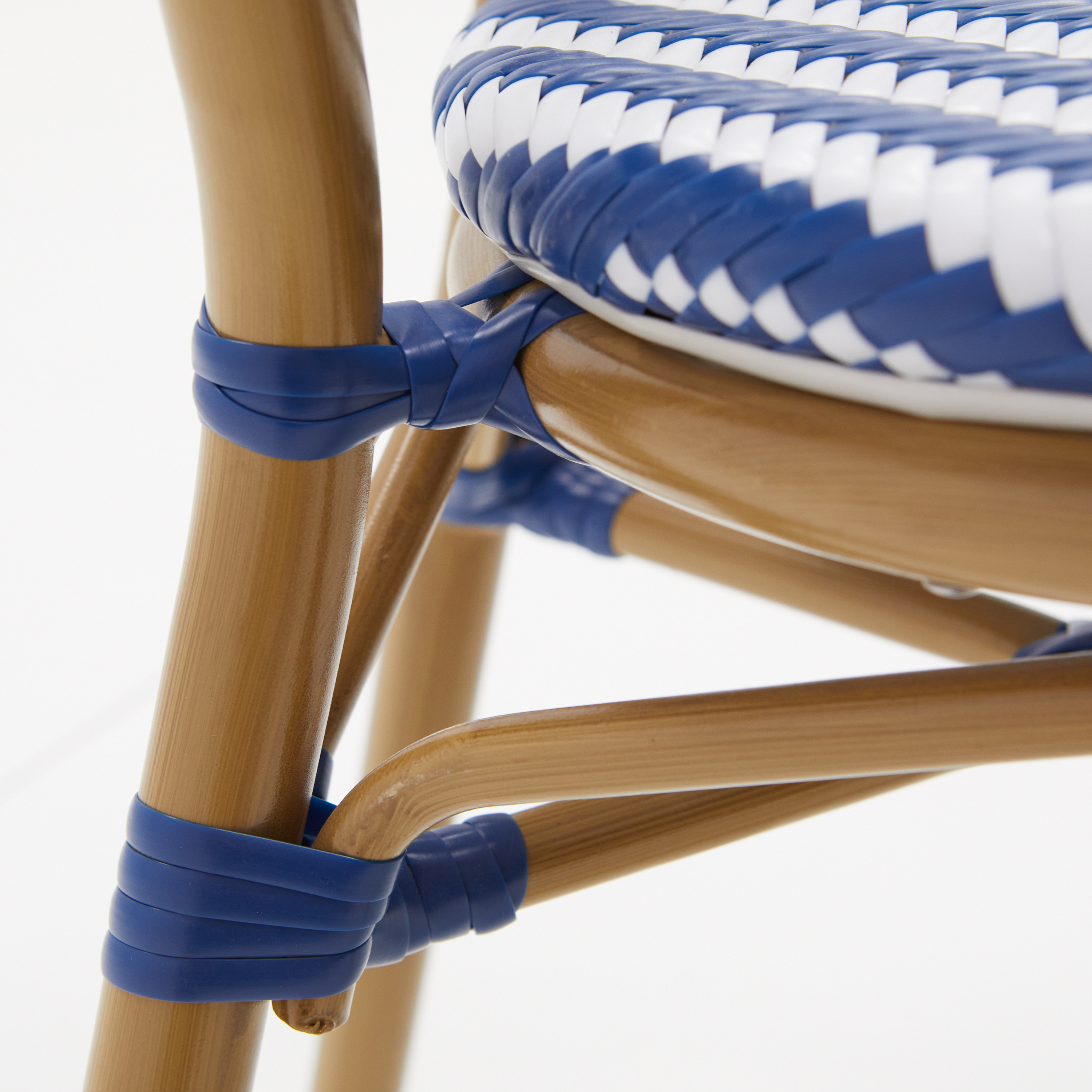 Chaise en aluminium et résine tressée, bleu et blanc Paris NATERIAL - 9