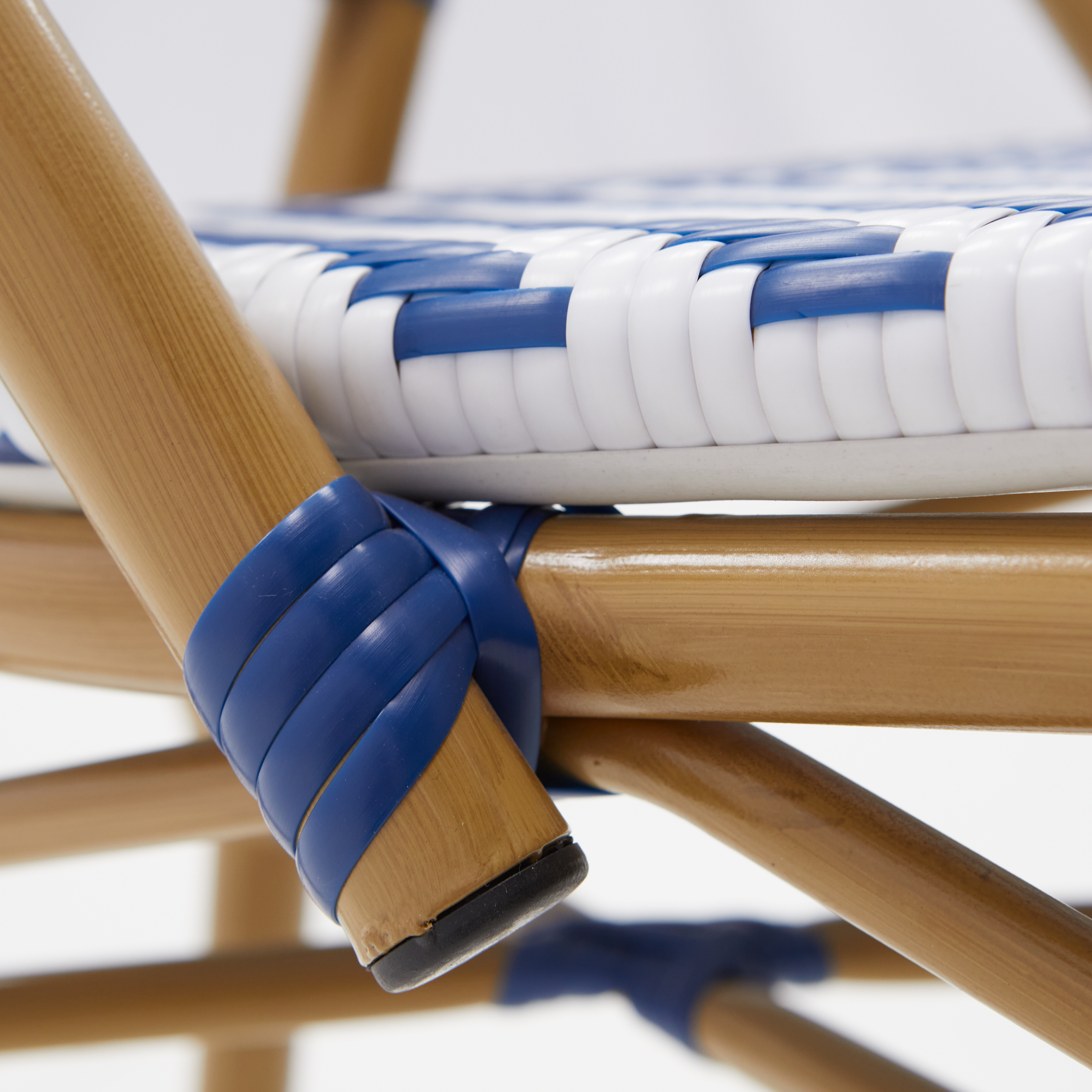 Chaise en aluminium et résine tressée, bleu et blanc Paris NATERIAL - 8