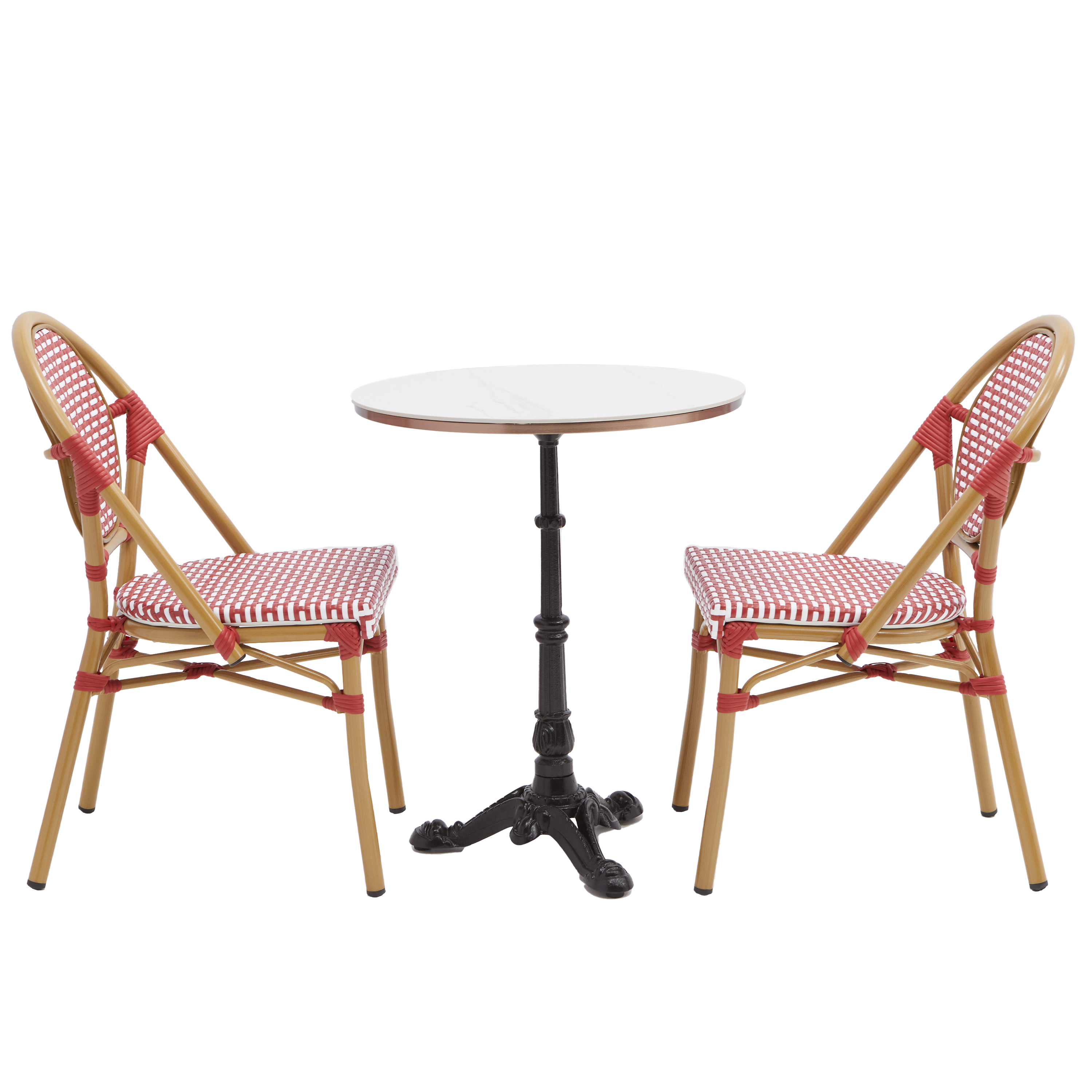 Mesa para jardim redonda 60 cm preto Naterial Paris - 28