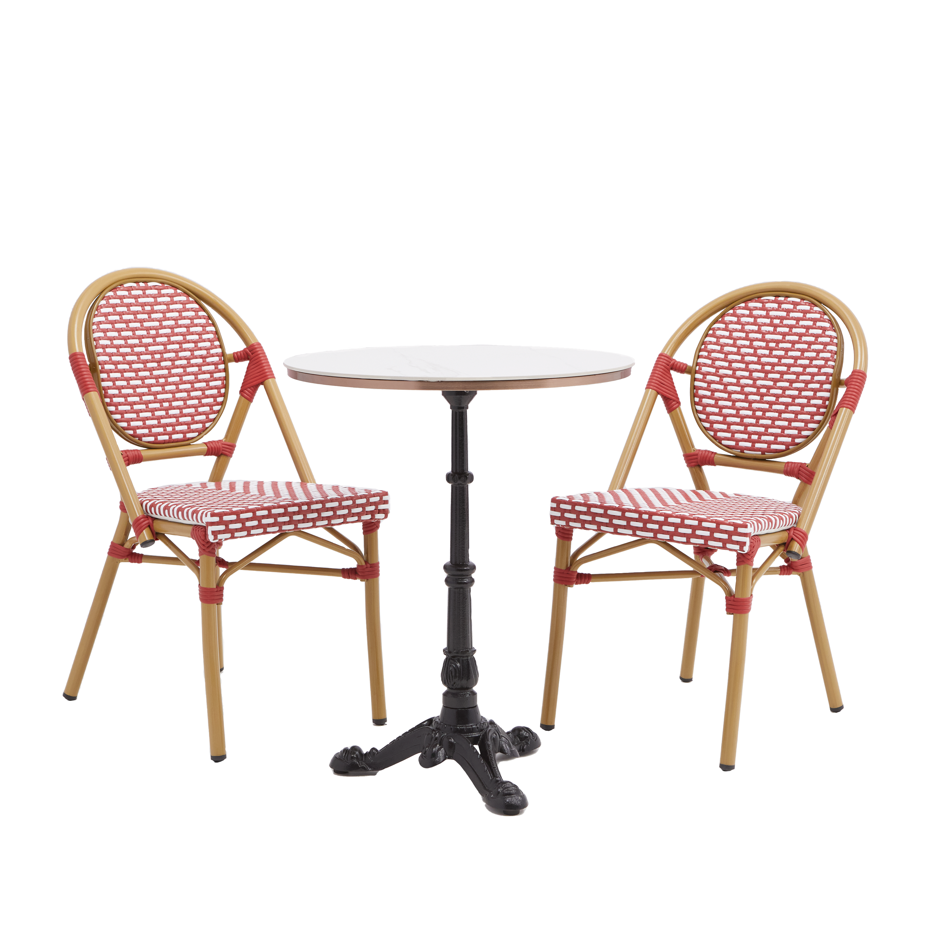 Mesa para jardim redonda 60 cm preto Naterial Paris - 29