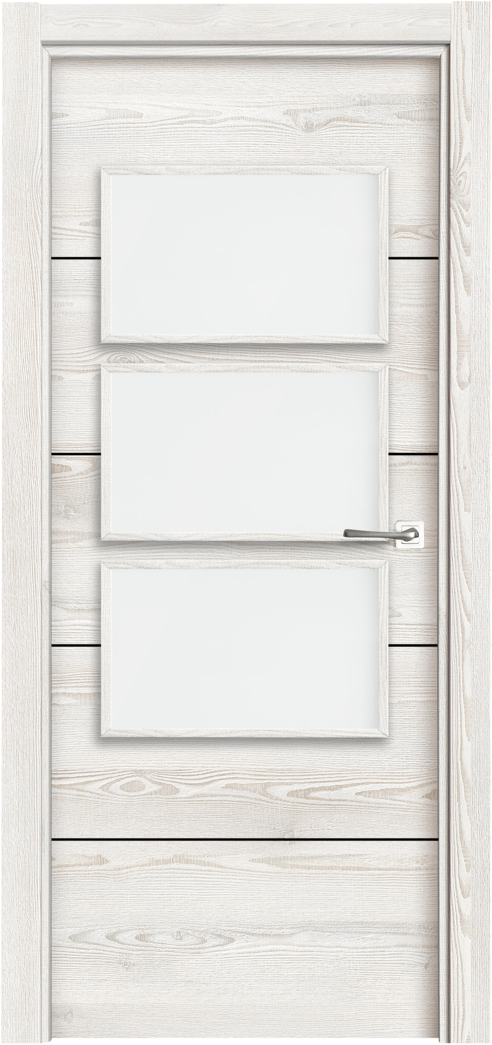 Puerta interior abatible berna blanco line apertura izquierda con cristal 62.5cm