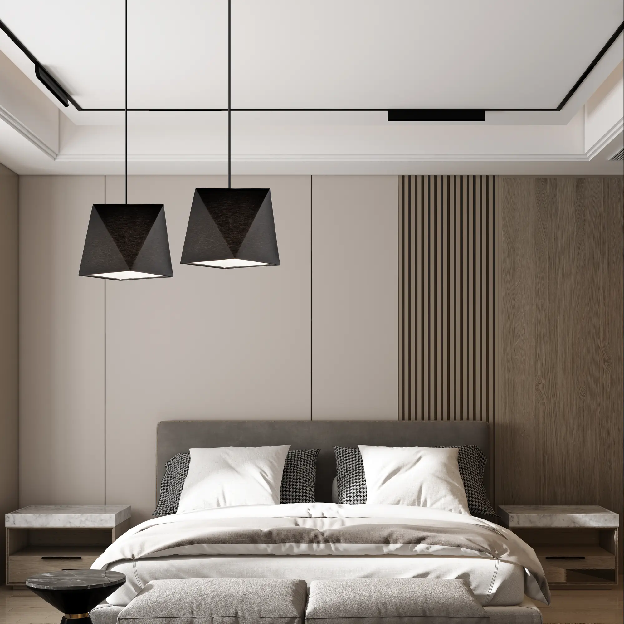 Lampa wisząca Carla czarna 2 x E27 Lamkur - 2