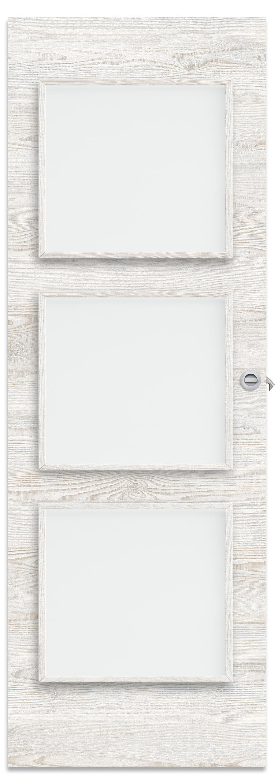 Puerta de interior corredera con cristal incluido estructura maciza serie line oslo blanco acabado laminado con uñero y condena anchura 82,5cm