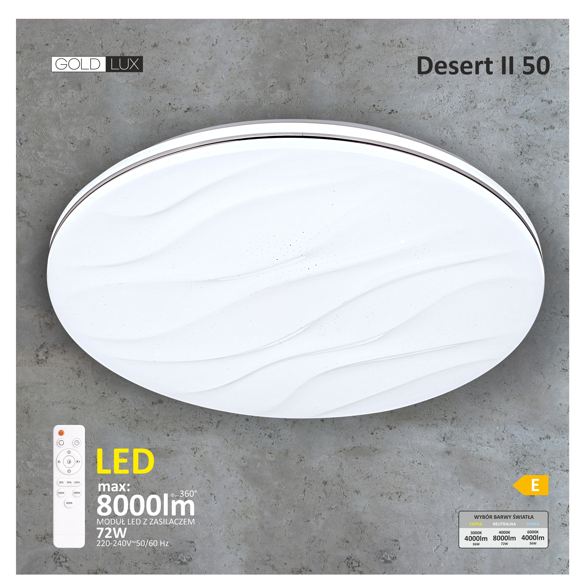 Oprawa sufitowa ze źródłem światła DESERT II GOLDLUX - 11