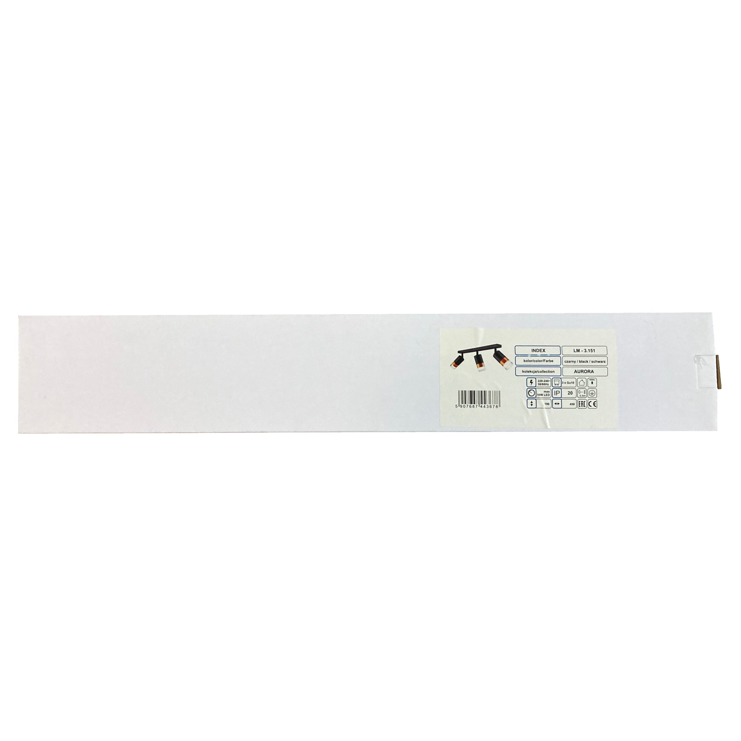 Listwa reflektorowa Aurora czarna 3 x GU10 Lamkur - 7
