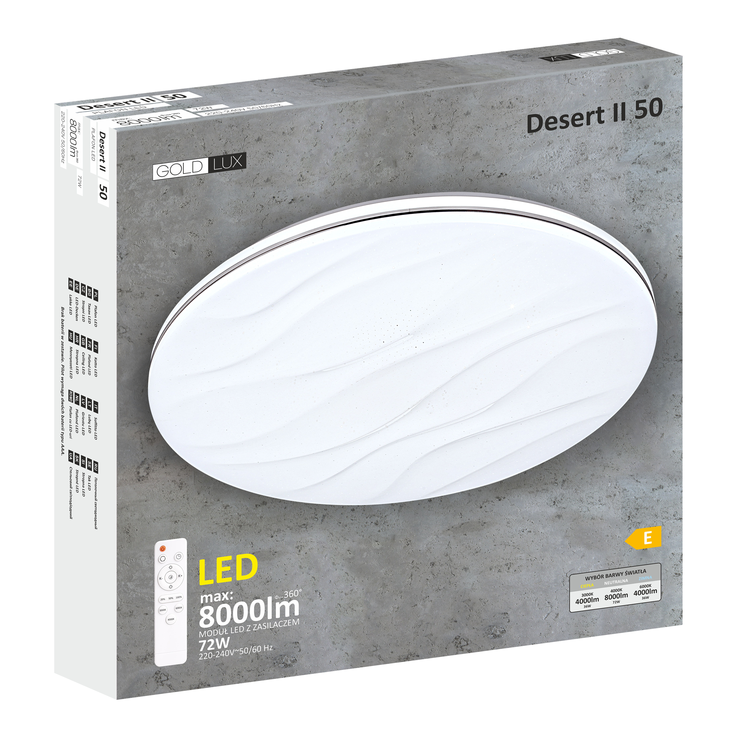 Oprawa sufitowa ze źródłem światła DESERT II GOLDLUX - 10