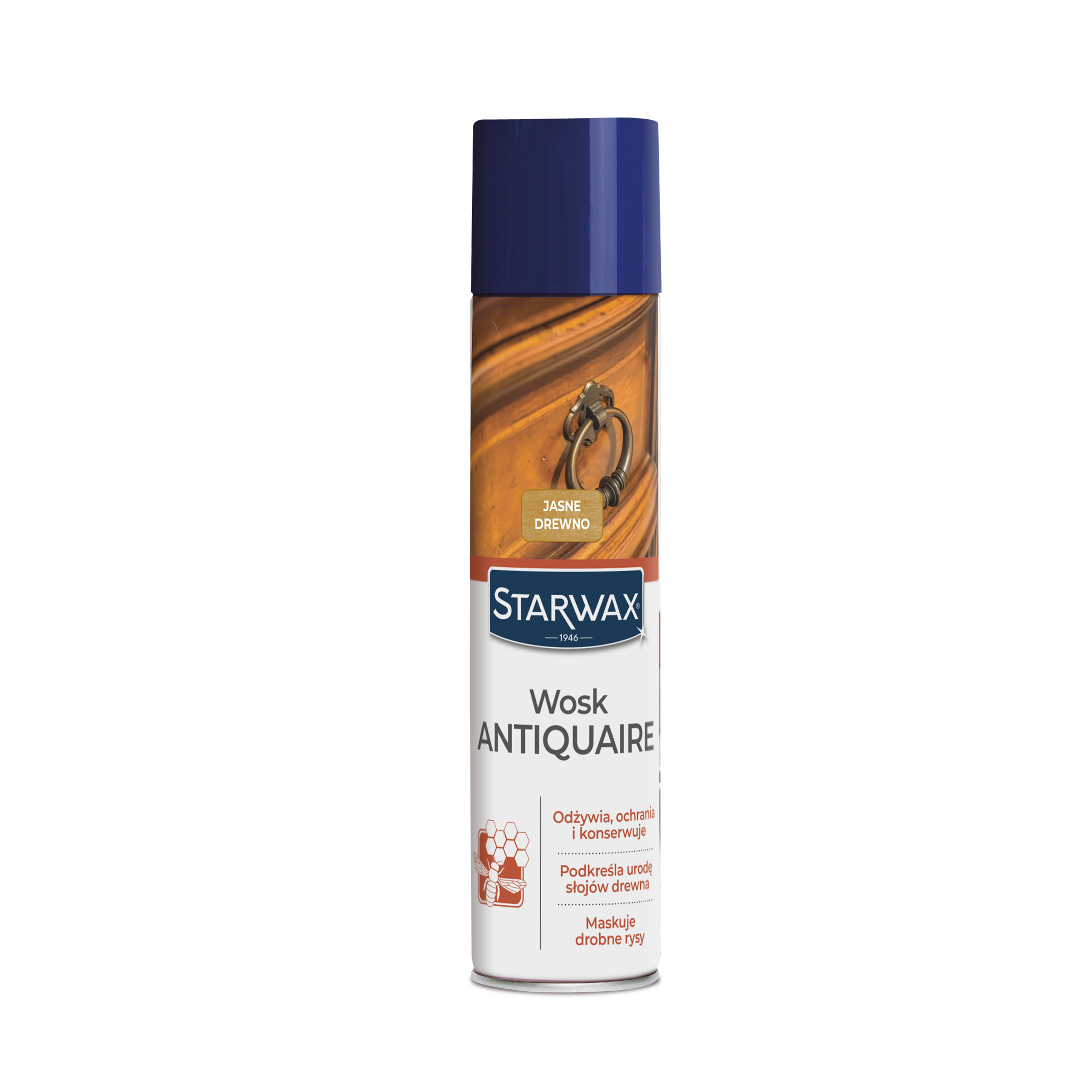 Wosk ANTIQUAIRE w aerozolu 0.3 l Drewno jasne STARWAX