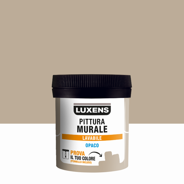 Tester vernice per Parete e Soffitto a base acqua lavabile LUXENS murale Marrone Trench 5 opaco 0.075 L