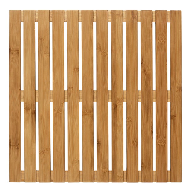 Tarima baño rectangular marrón 50x 50 cm