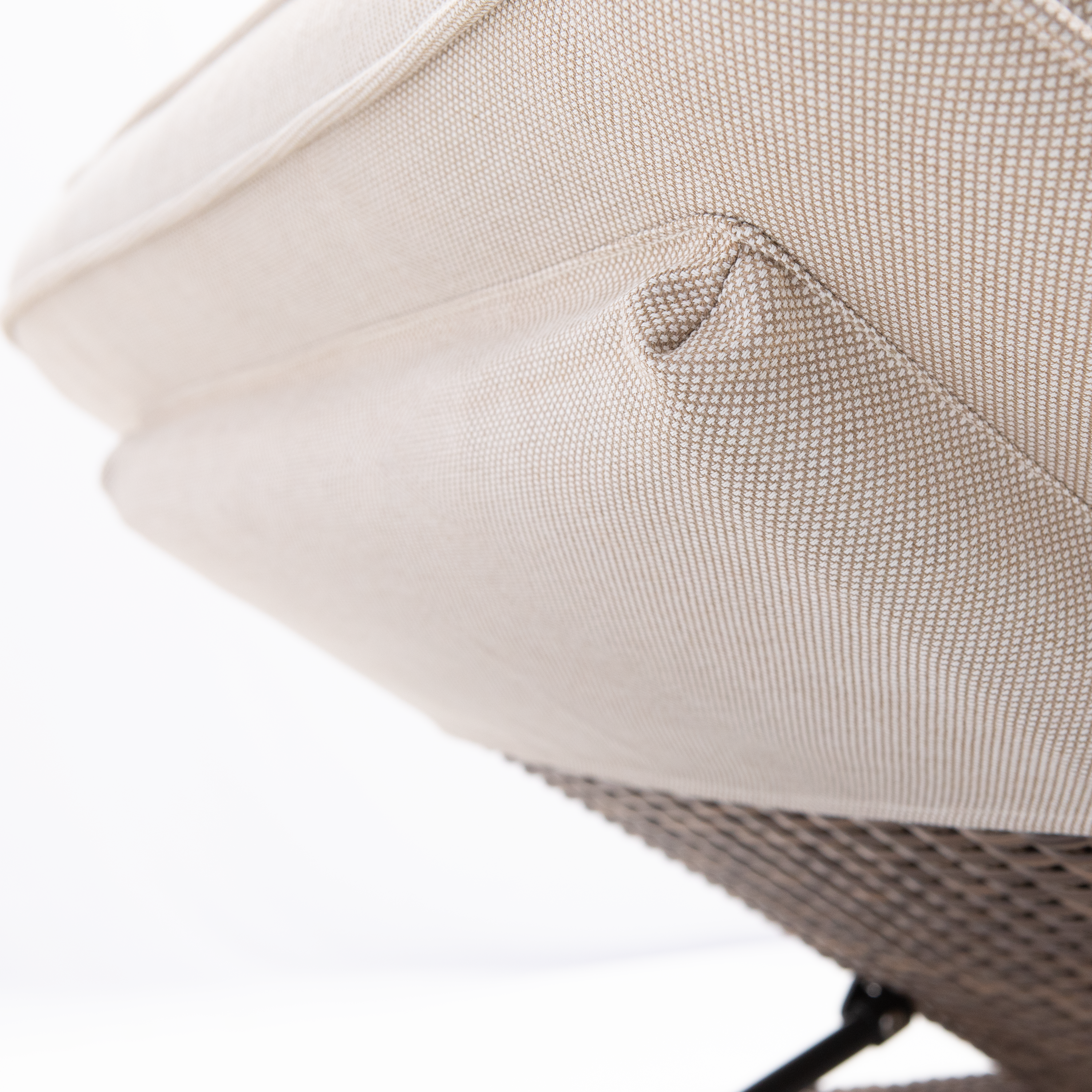 Bain de soleil en résine tressée en aluminium effet bois Nerea NATERIAL - 9