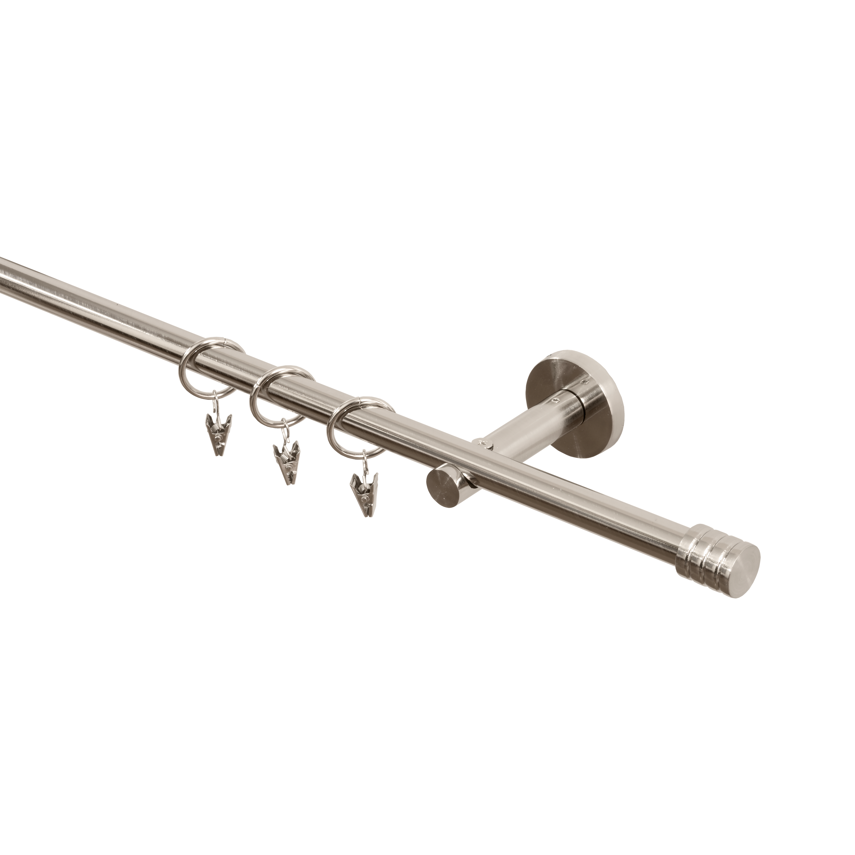 Karnisz Cylinderek 160 cm pojedynczy nikiel 16 mm Inspire