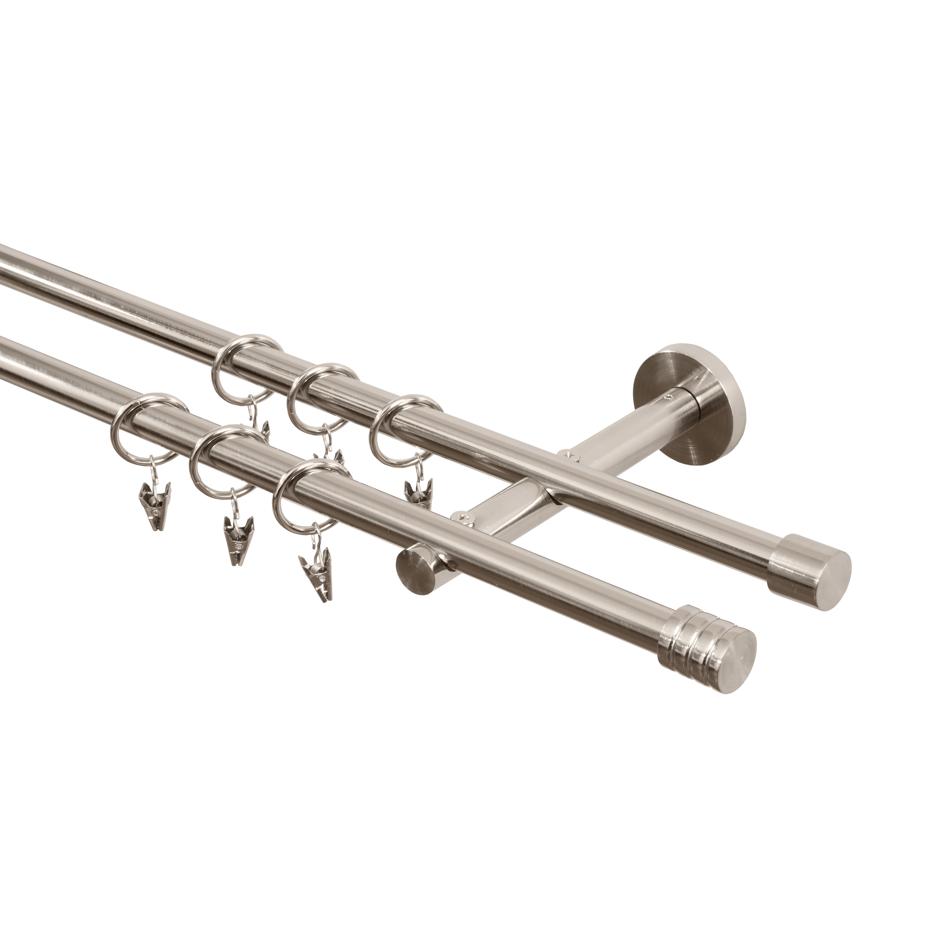 Karnisz Cylinderek 200 cm podwójny nikiel 16 mm Inspire