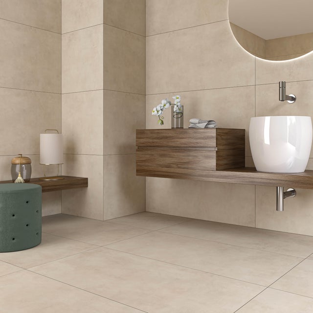 Pavimento cerâmico Cronos arena 60x120 cm Ecoceramic