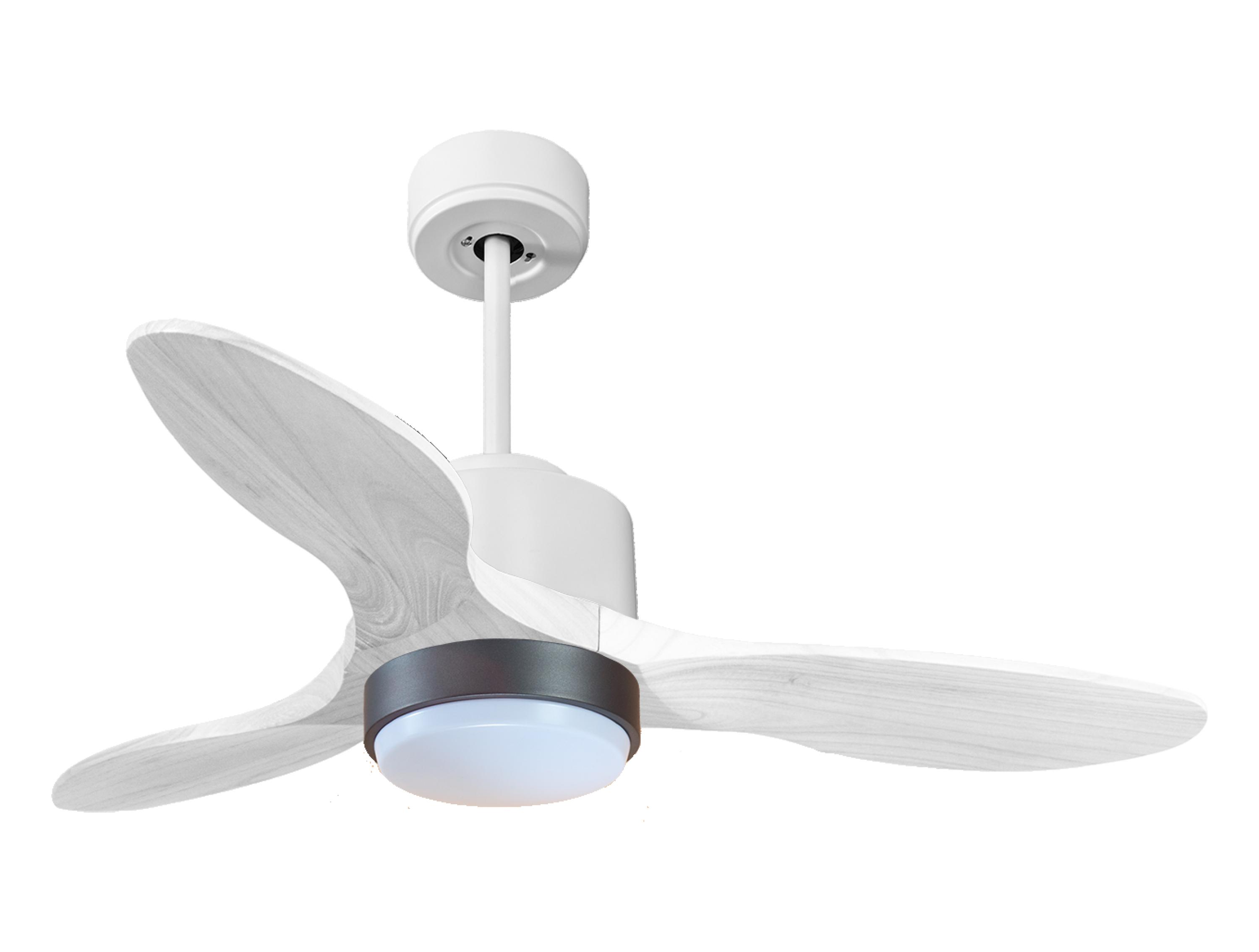 Ventilador de techo con luz motor dc lima d106 02 12 11 klassfan blanco 106 cm