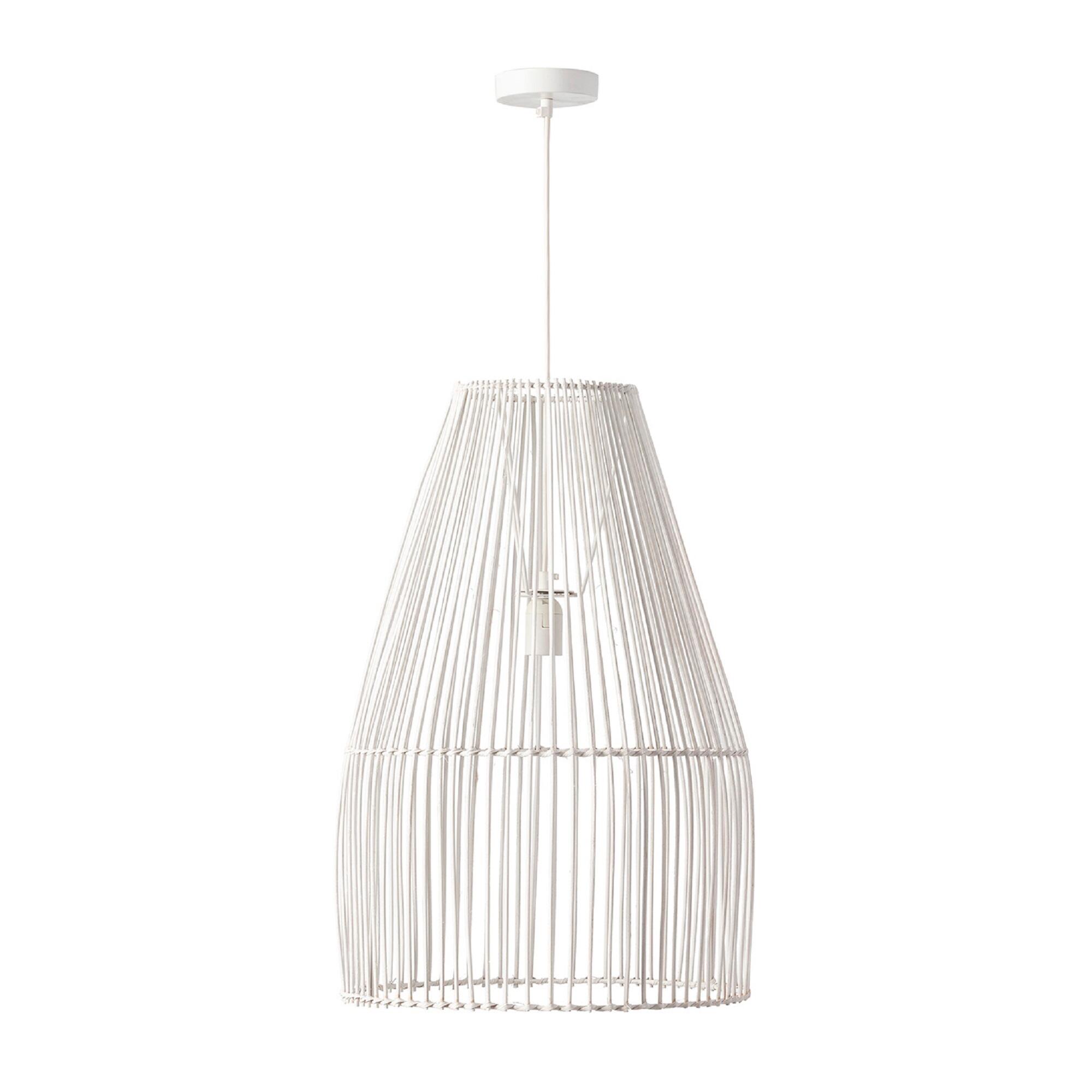 Lámpara de techo anafi 1 luz e27 mimbre blanco