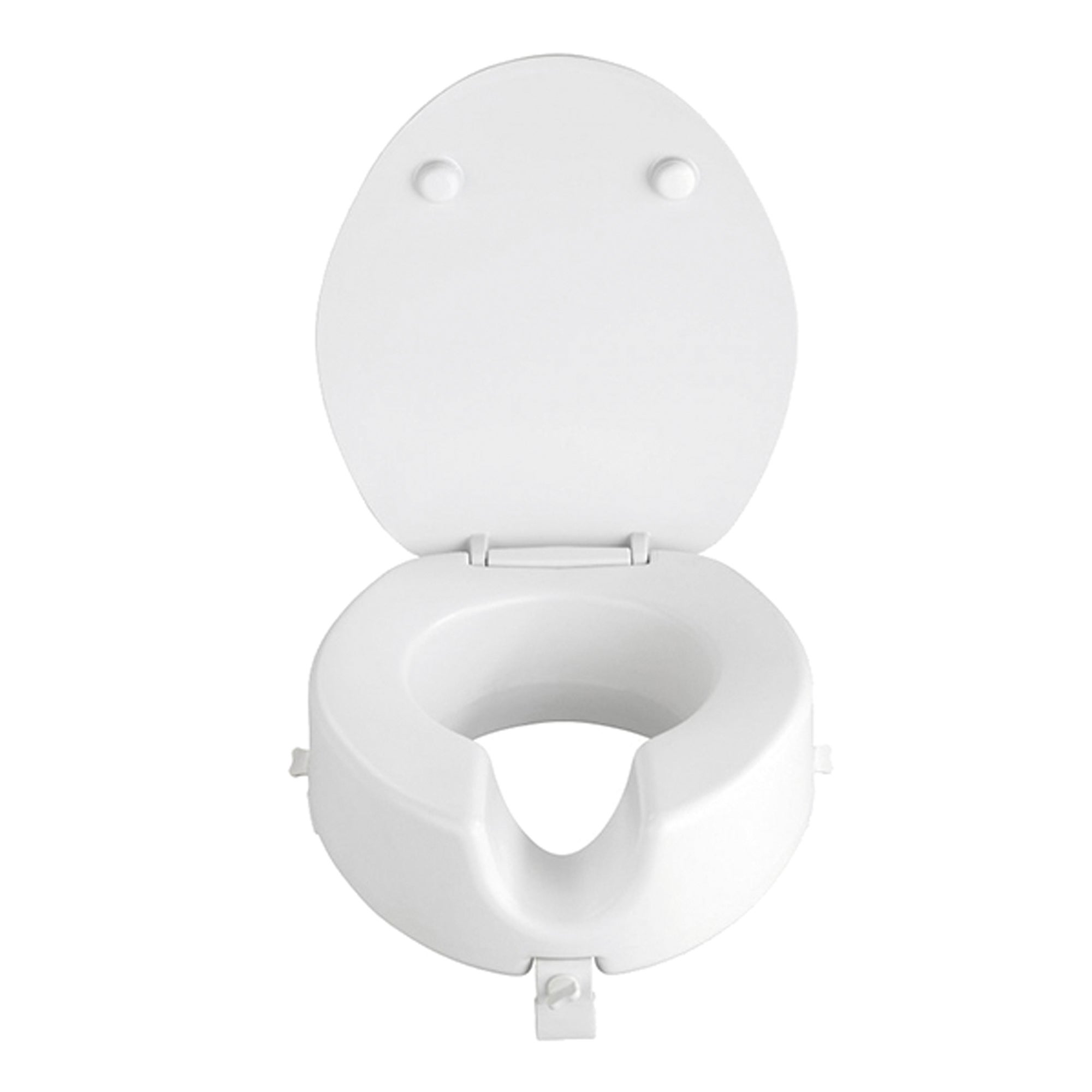 OrtoPrime Elevador WC Adulto Con Tapa - Altura 10 cm - Asiento de Inodoro  Ortopédico con cierres Laterales de Seguridad - Alzador WC Universal