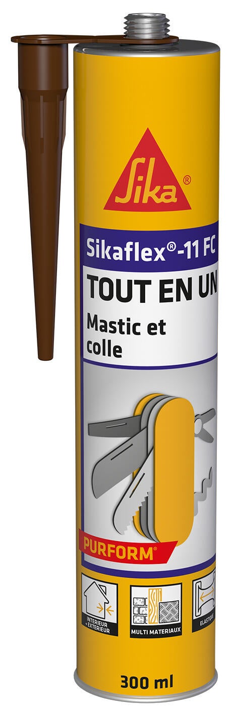 Mastic multi-usages 11FC marron Sikaflex - SIKA