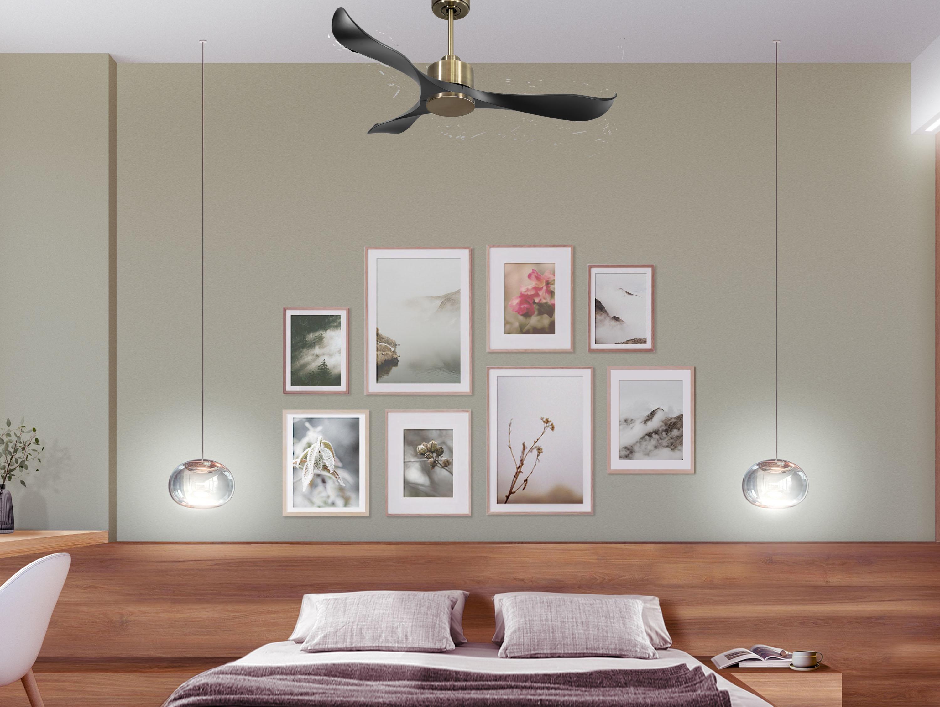 Ventilador de techo sin luz motor dc canada d132 01 25 klassfan negro 132 cm