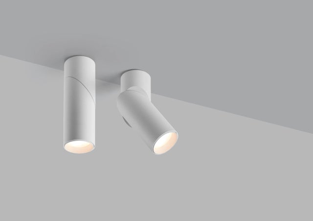 Downlight empotrable blanco redondo pintado compatible con bombilla GU10 orientable LUMIPLUS Hubble IP20 - Foco empotrable para techos
