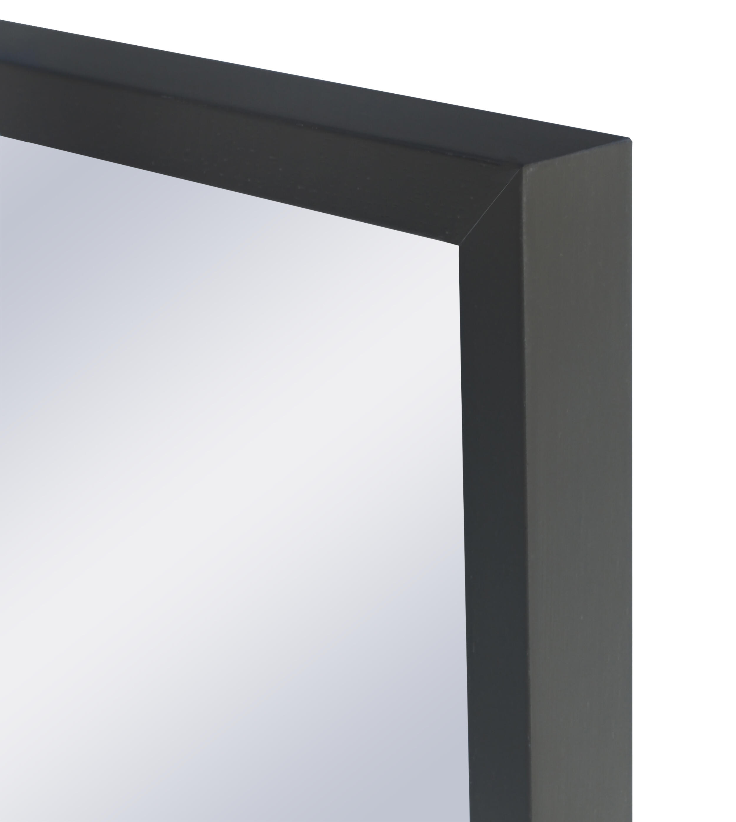 Espejo enmarcado de pared o suelo rectangular Nordic madera negro mate  de 74 x 174 cm - 4