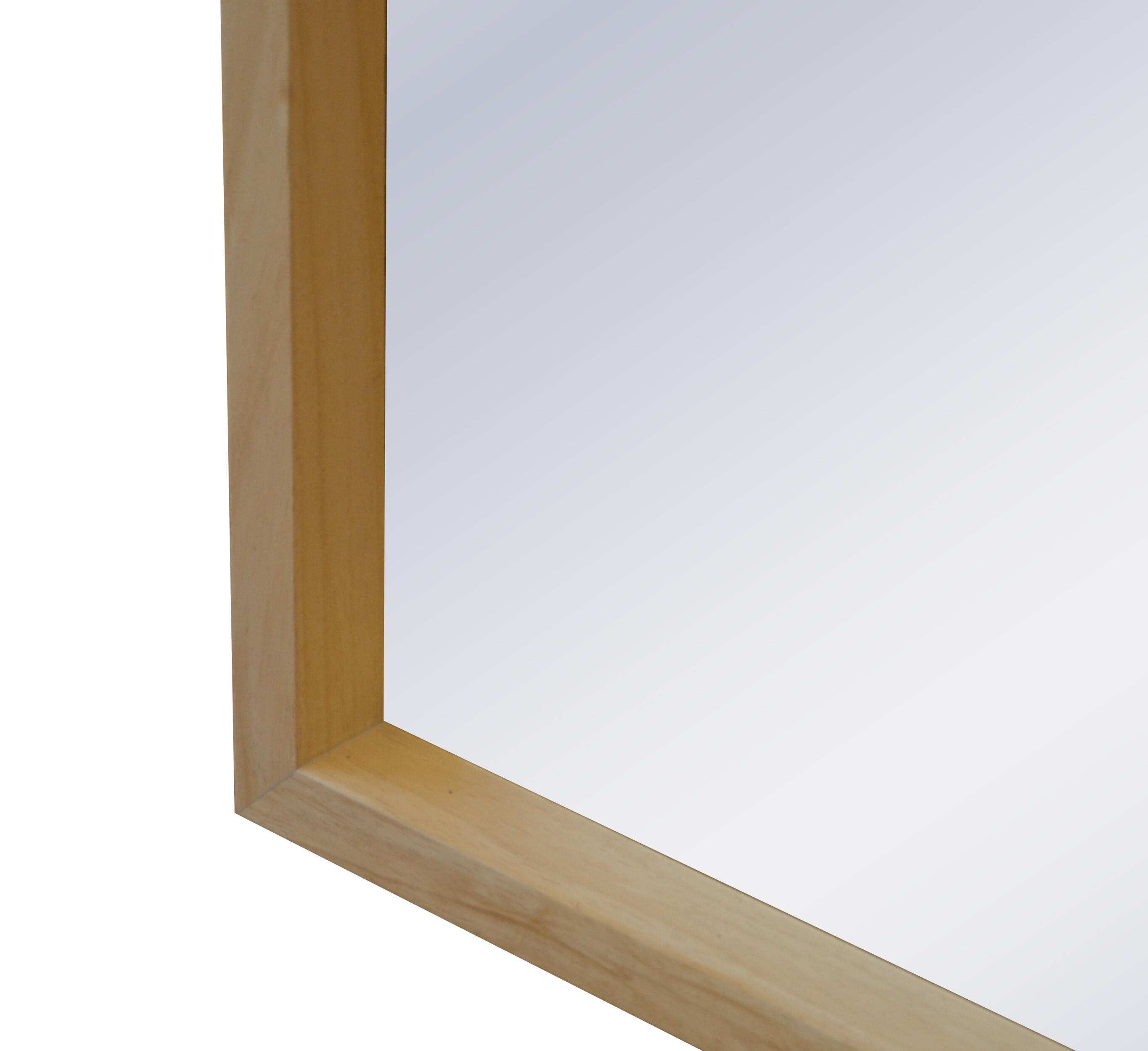 Espejo enmarcado de pared o suelo rectangular Nordic madera natural mate  de 74 x 174 cm - 5