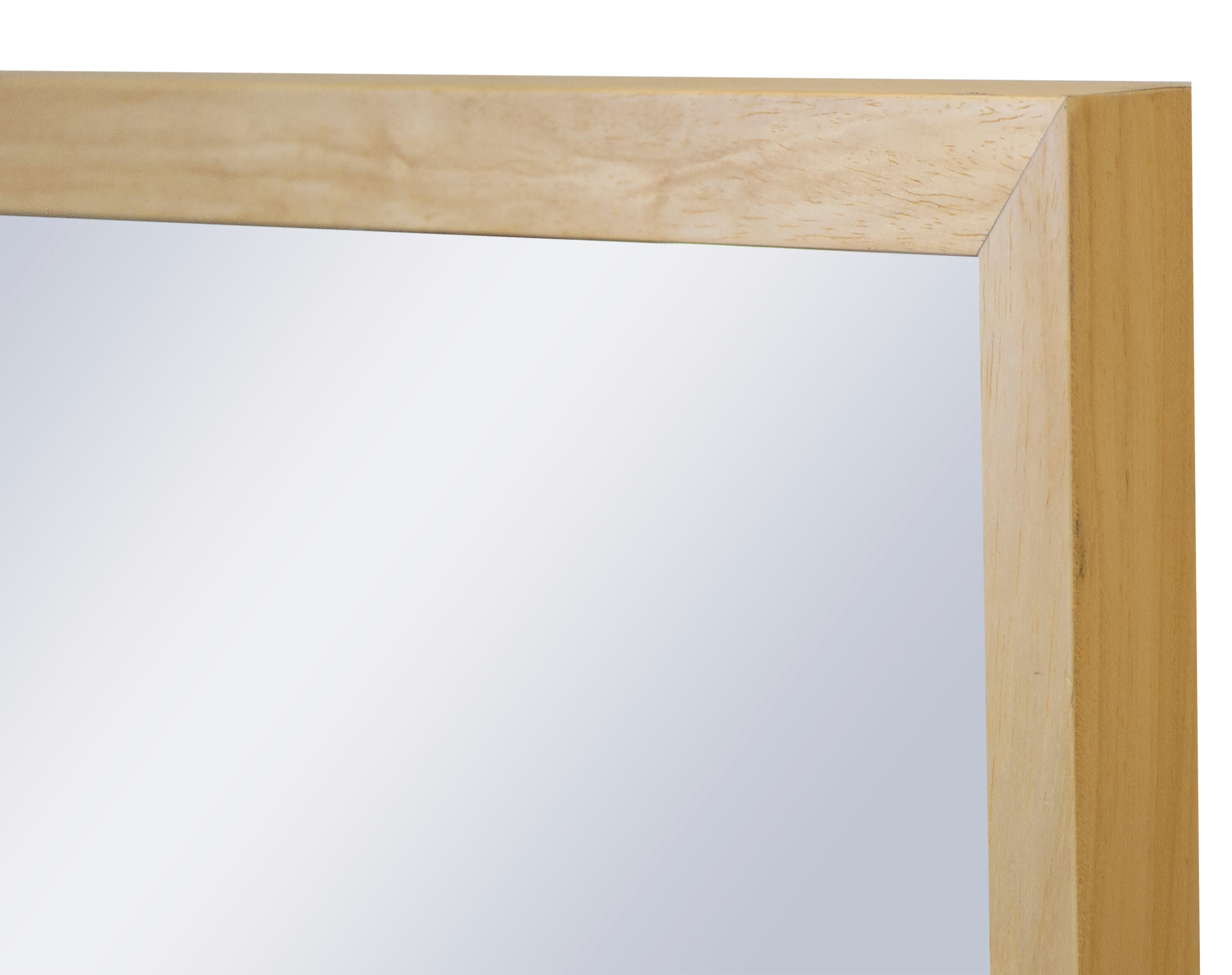 Espejo enmarcado de pared o suelo rectangular Nordic madera natural mate  de 74 x 174 cm - 4