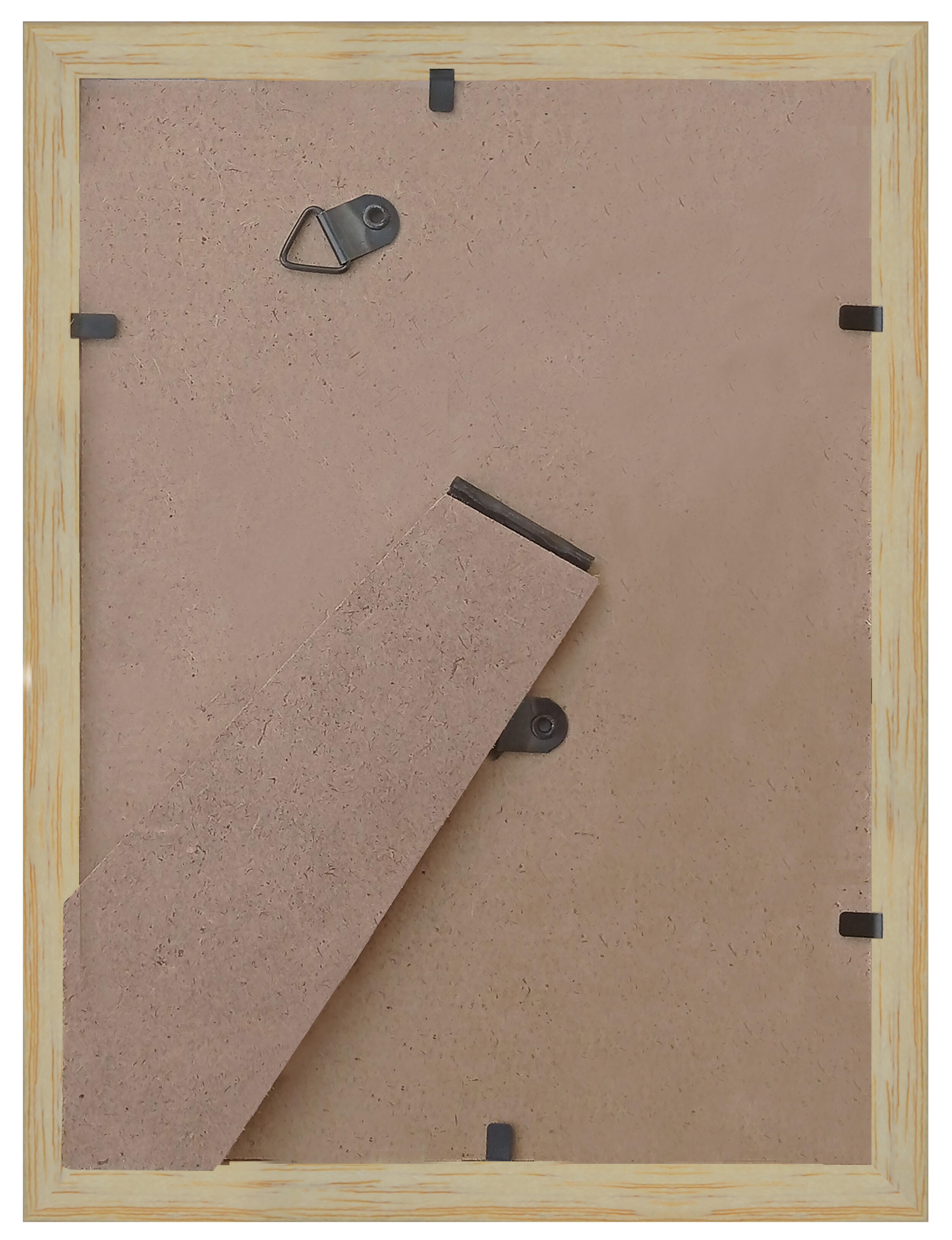 DLQuarts Cornice Galleggiante In Legno Massello 20x25 Cm, Doppio Vetro, Noce Retrò, Confezione 2 Pezzi, Per Foto O Fiori Pressati