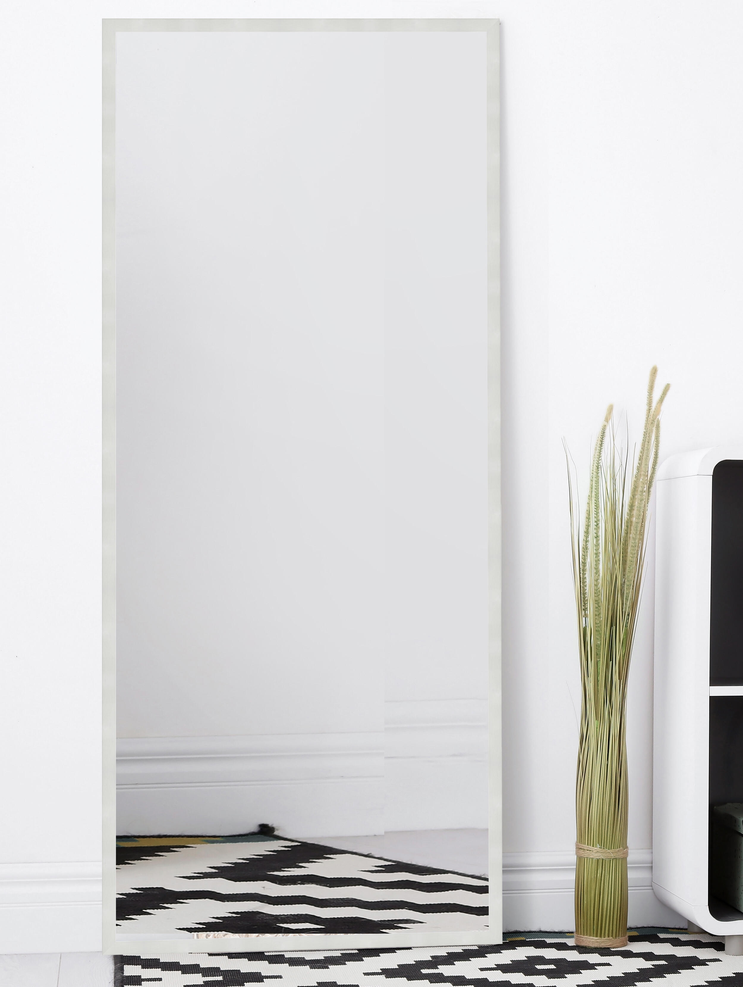 Espejo enmarcado con pie (suelo) rectangular Nordic madera blanco mate  de 74x174 cm - 2