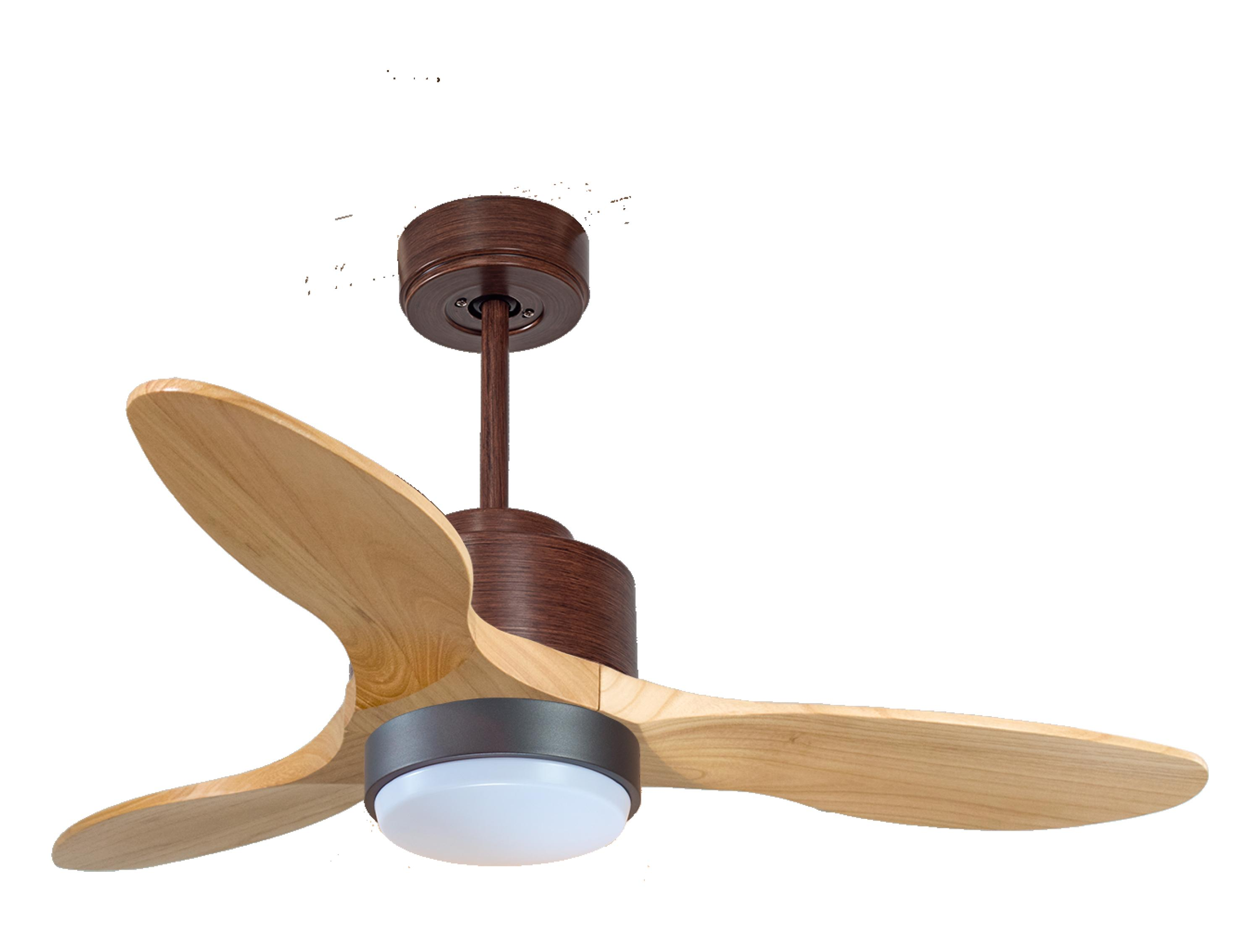 Ventilador de techo con luz motor dc lima klassfan negro 106 cm