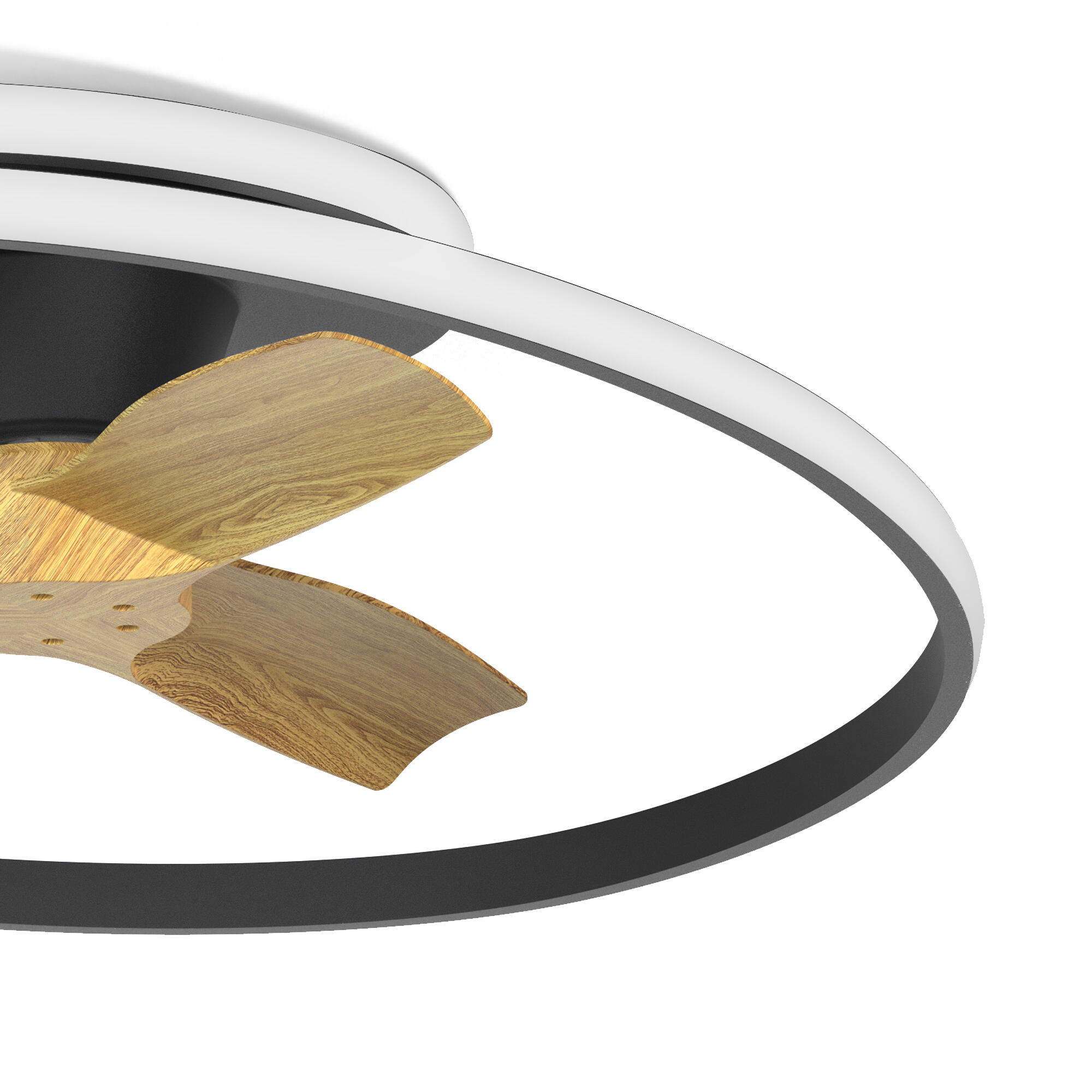 Ventilateur de plafond LED, Ocean, 78 cm, MANTRA, noir et hêtre - 5