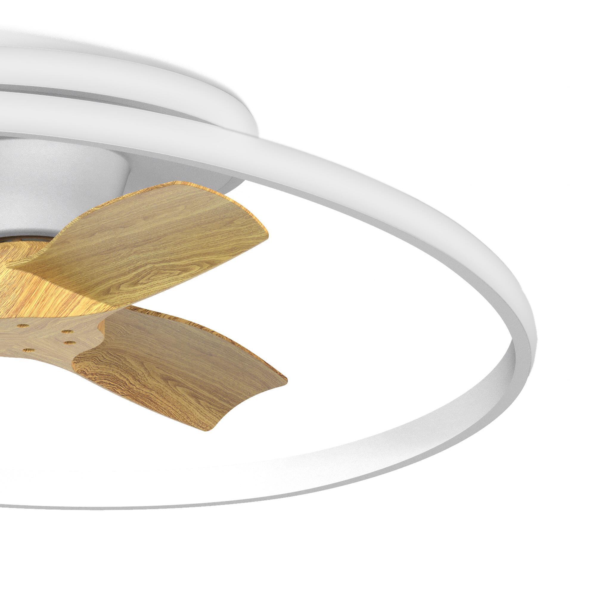 Ventilateur de plafond LED silencieux, Ocean, 78 cm, MANTRA, blanc et hêtre - 5