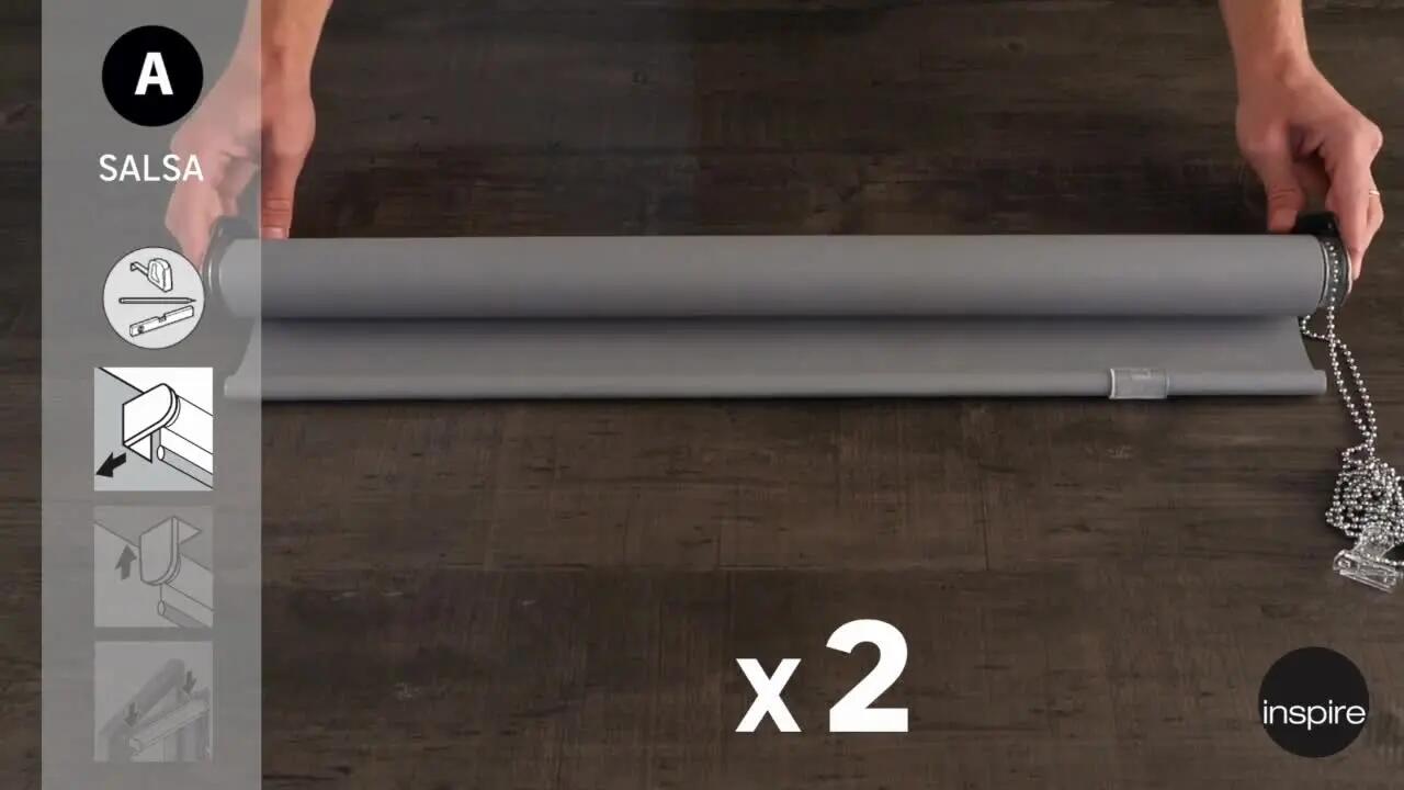 Estore de rolo screen 200 x 250 cm salsa linho branco Inspire - 3
