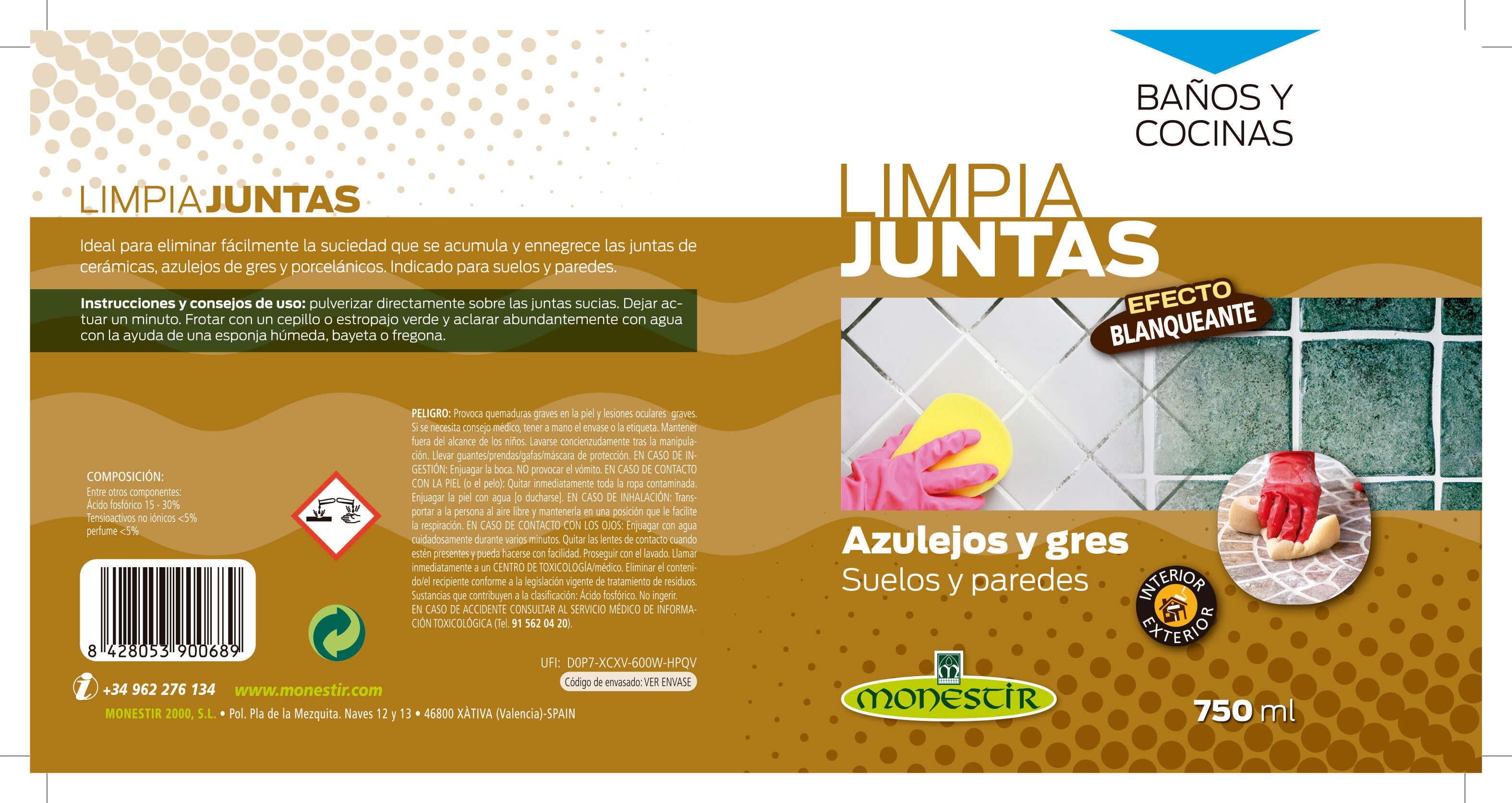Limpiador perfume afrutado MONESTIR 750 ml para juntas - 6