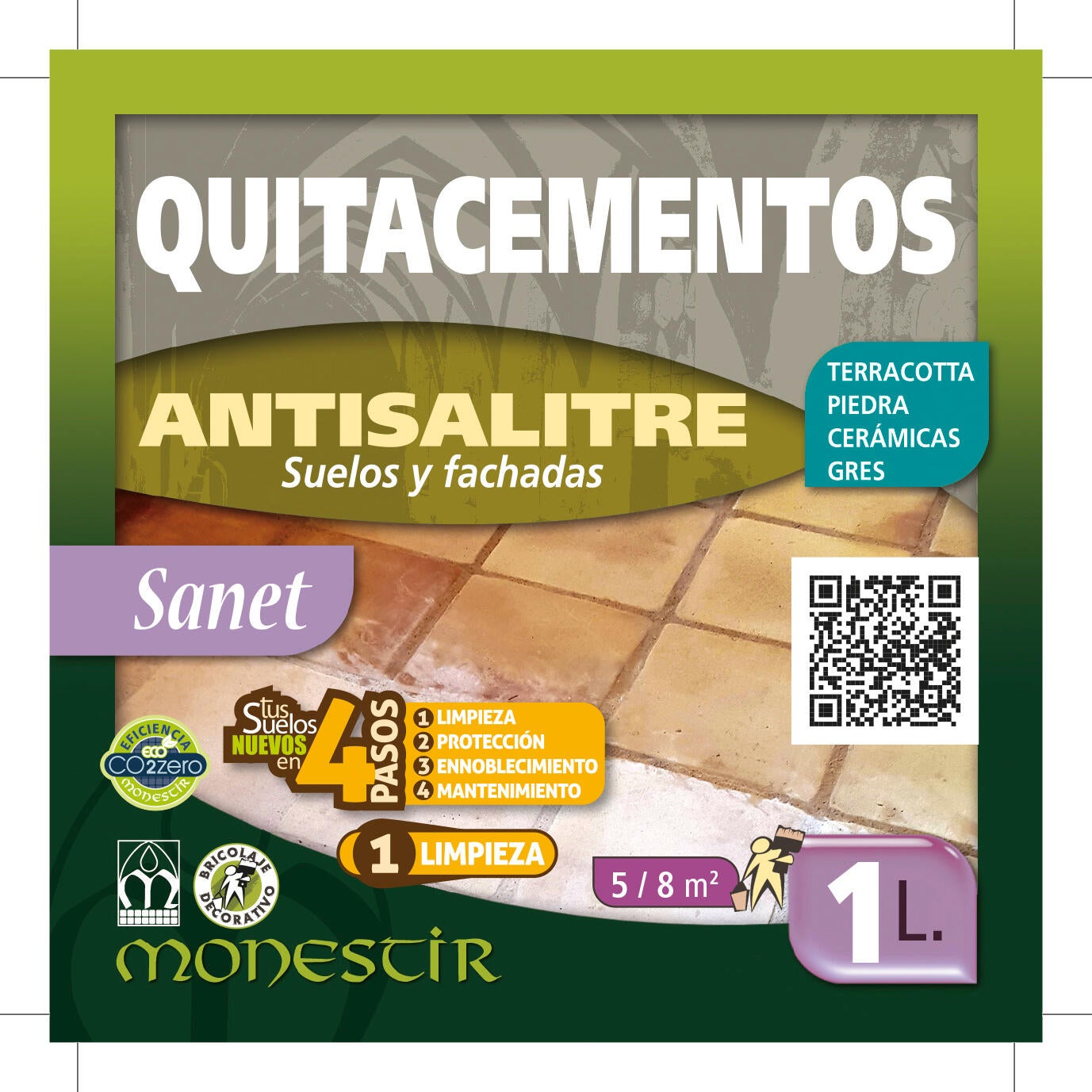 Sanet quitacementos antisalitre MONESTIR 1l - 5