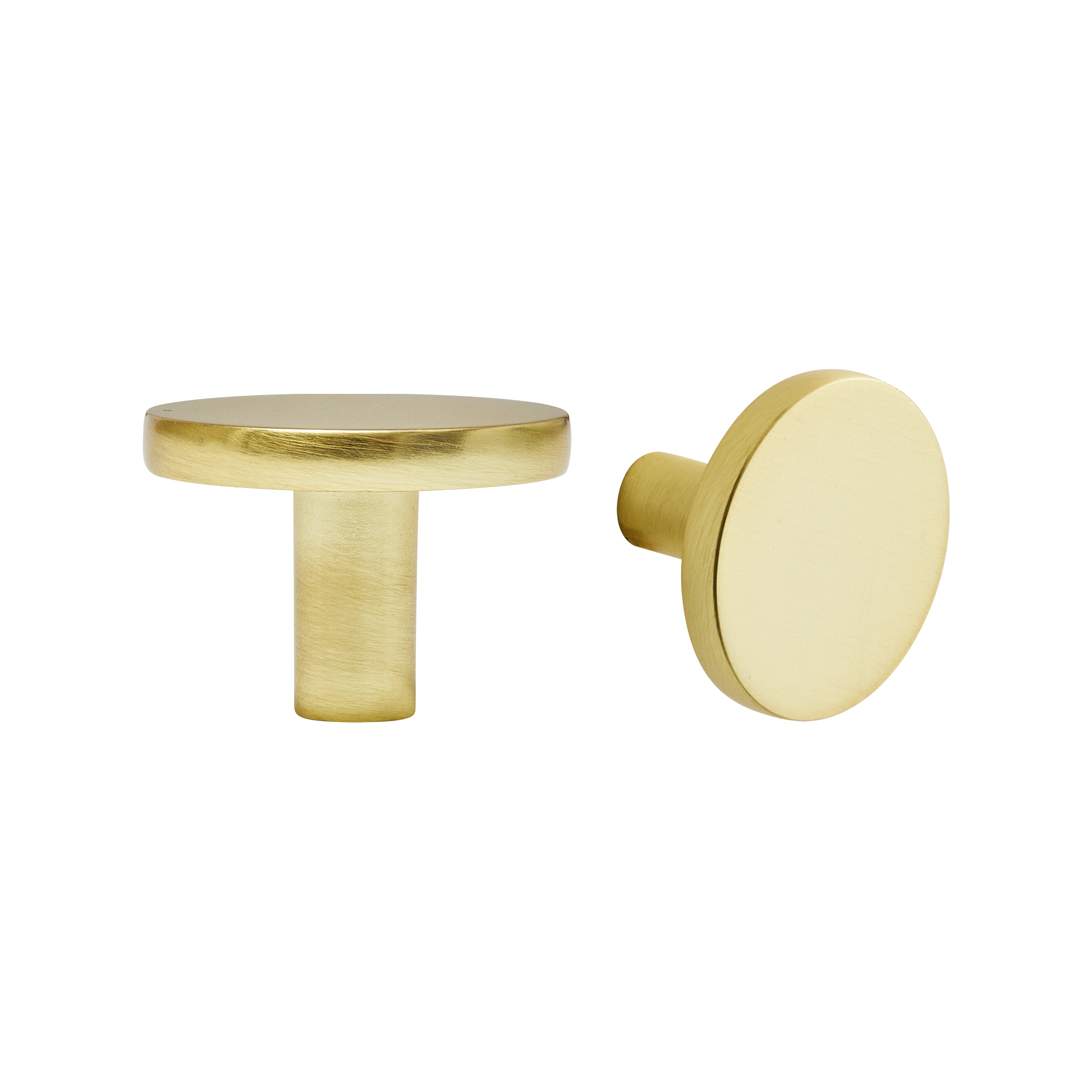 2 pomo de mueble inspire serie jamy latón cepillado ø 35 mm